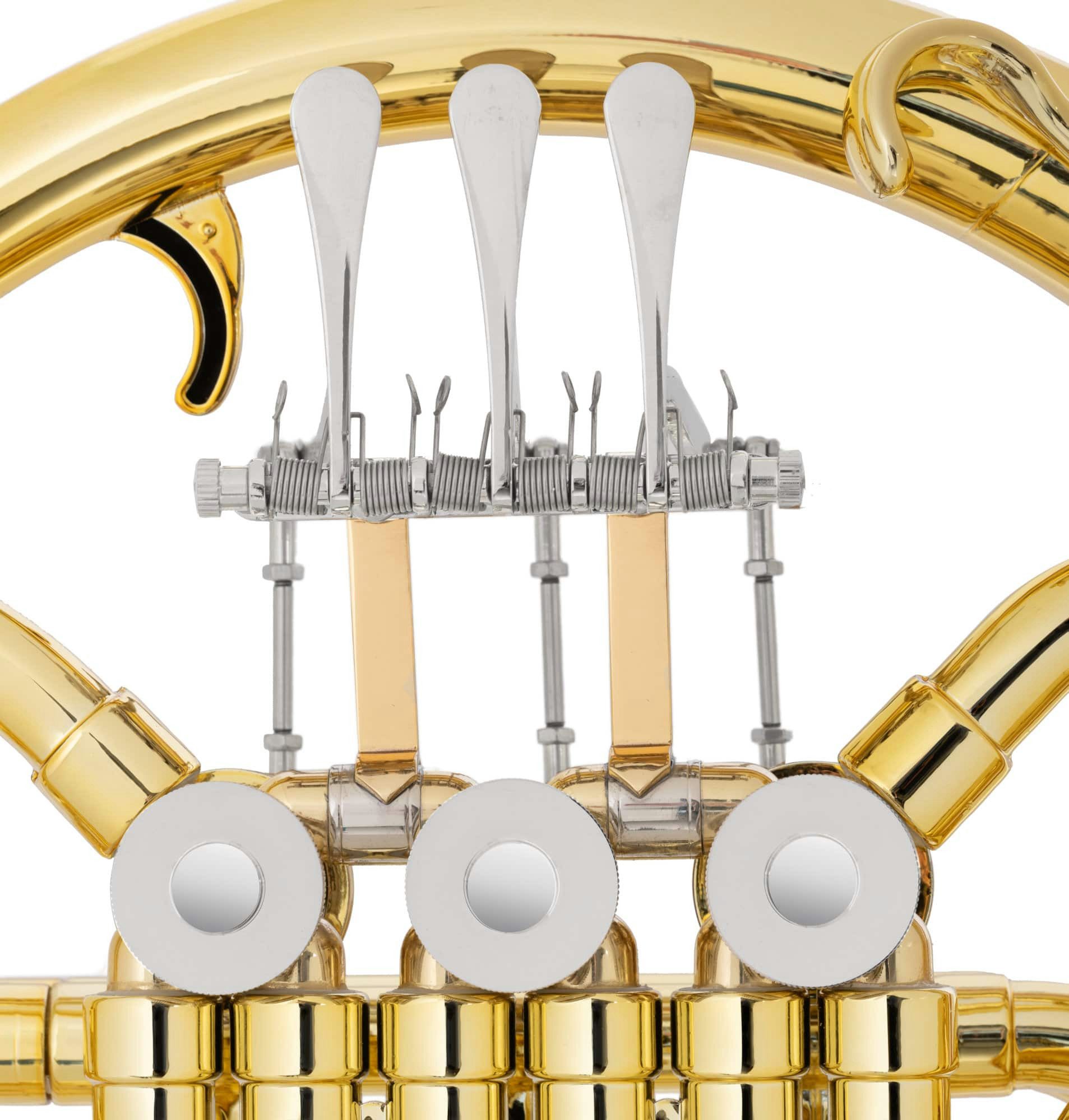 Classic Cantabile Horn WH-20 MardiBrass Kunststoff F-Waldhorn - Perfekt für unterwegs - F, Spar-Set, inkl. Gigbag mit Rucksackgurten, Drückermechanik aus Metall mit Kugelgelenken