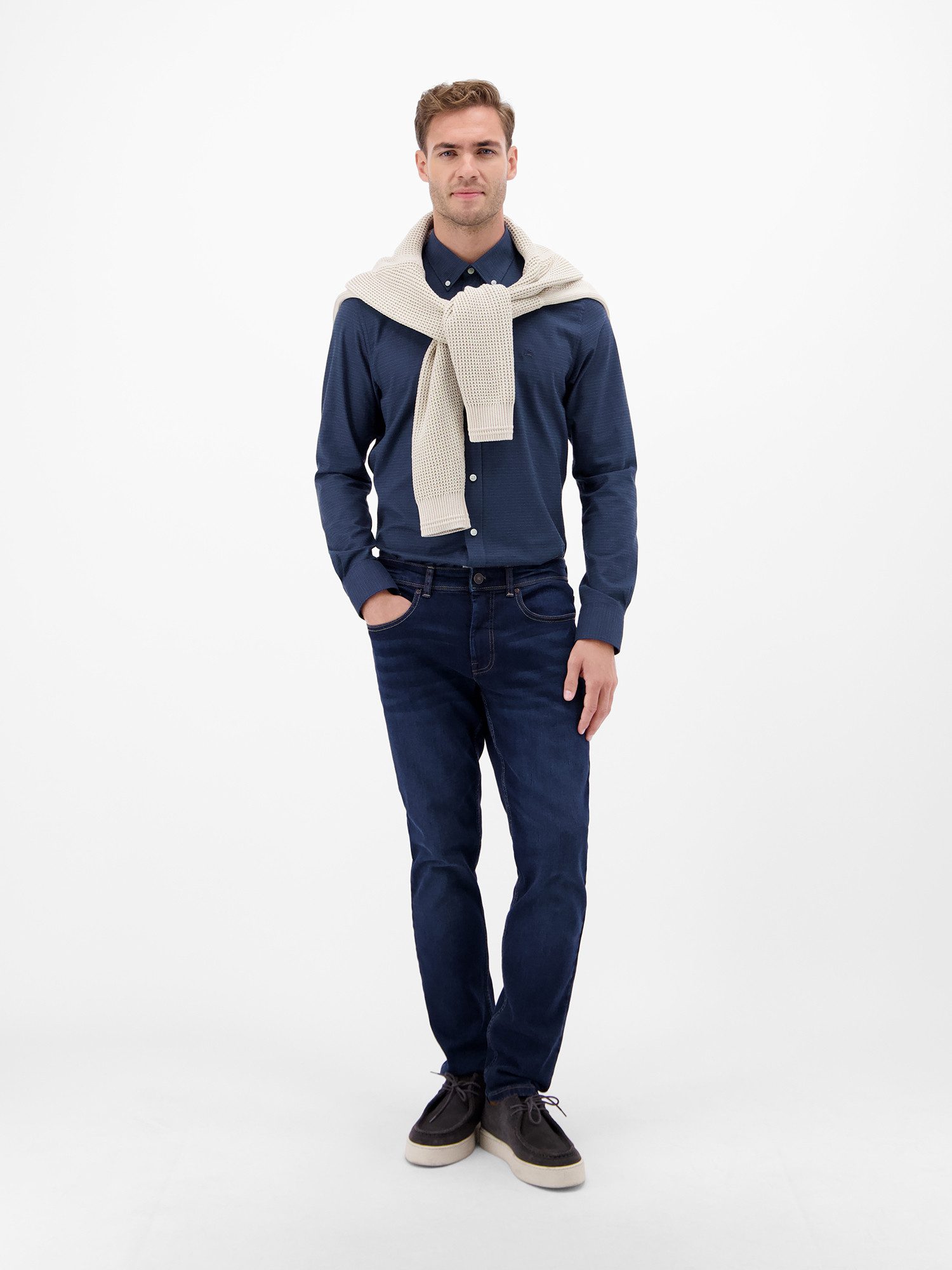 LERROS Karohemd Karo Flannel-Stretchhemd - for every day