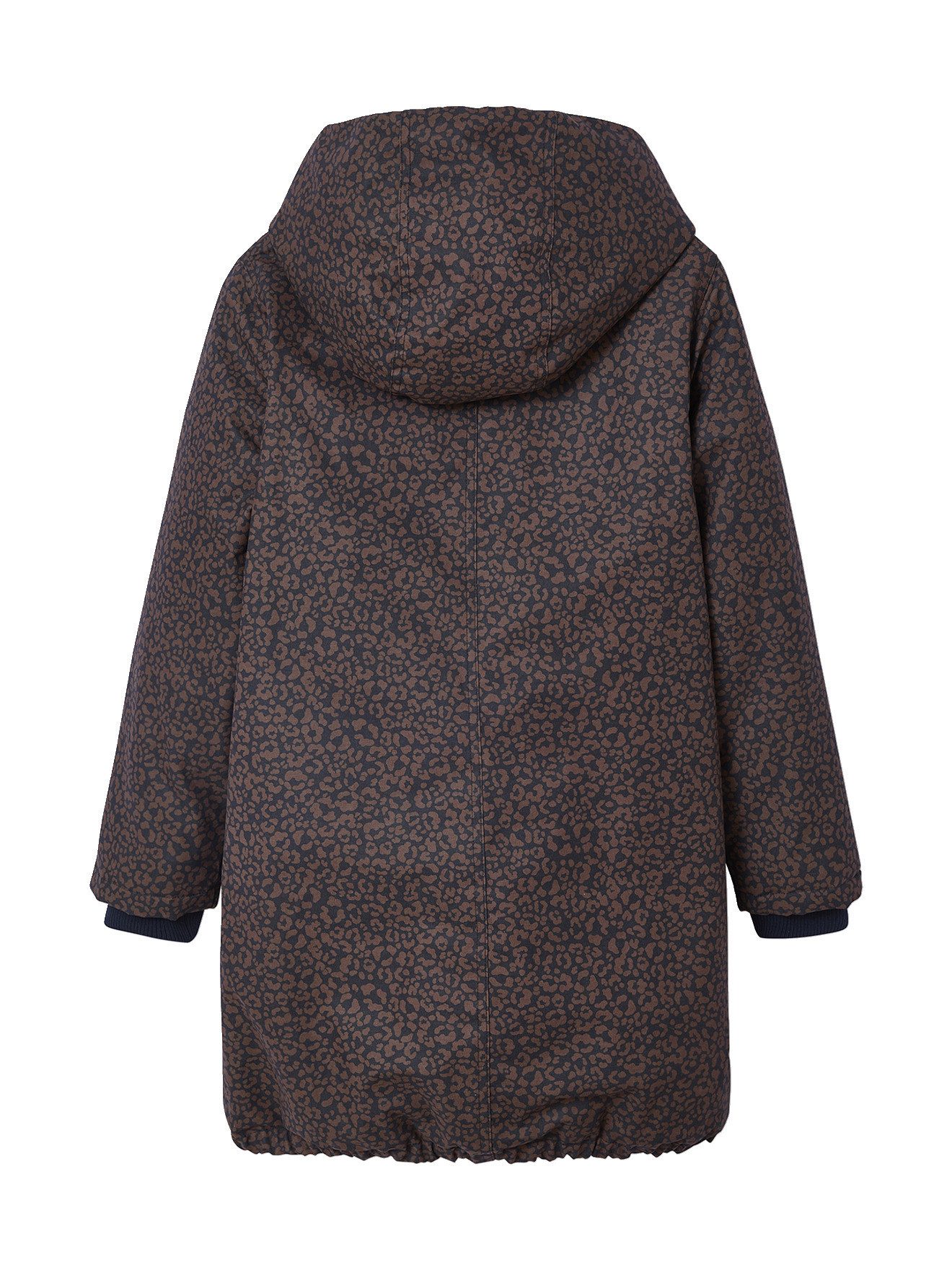 jonen Parka Lange Mädchen Winterjacke mit Leoprint
