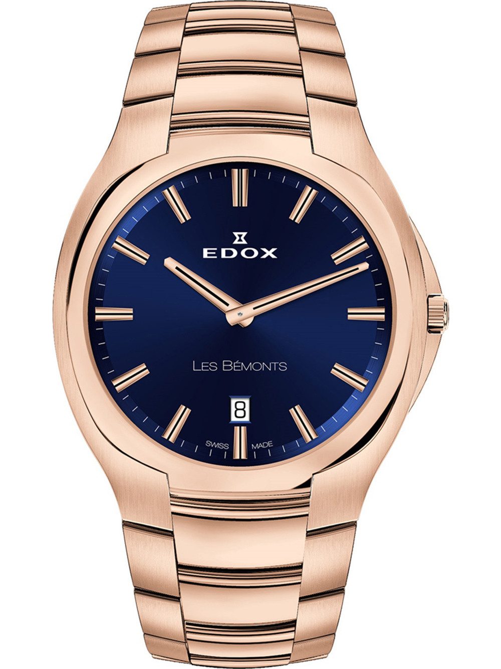 Edox Quarzuhr Edox 56003-37R-BUIR Les Bemonts Herrenuhr 40mm 3ATM Edox 56003-37R-BUIR Les Bemonts Herrenuhr 40mm 3ATM