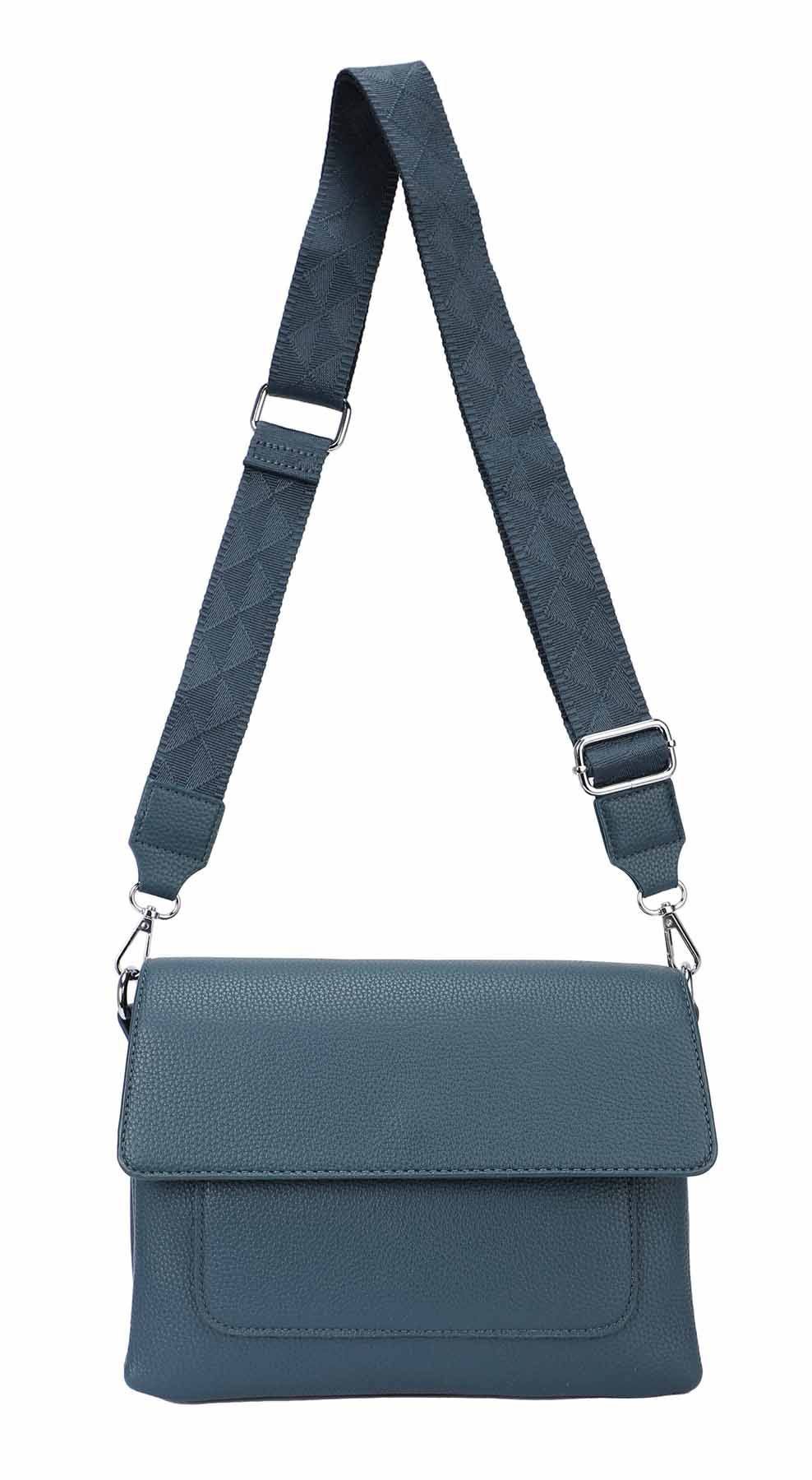 ITALYSHOP24 Schultertasche Damen Crossbody Bodybag Umhängetasche Messenger Brusttasche Crossover, als Handtasche, Crossover, Henkeltasche tragbar