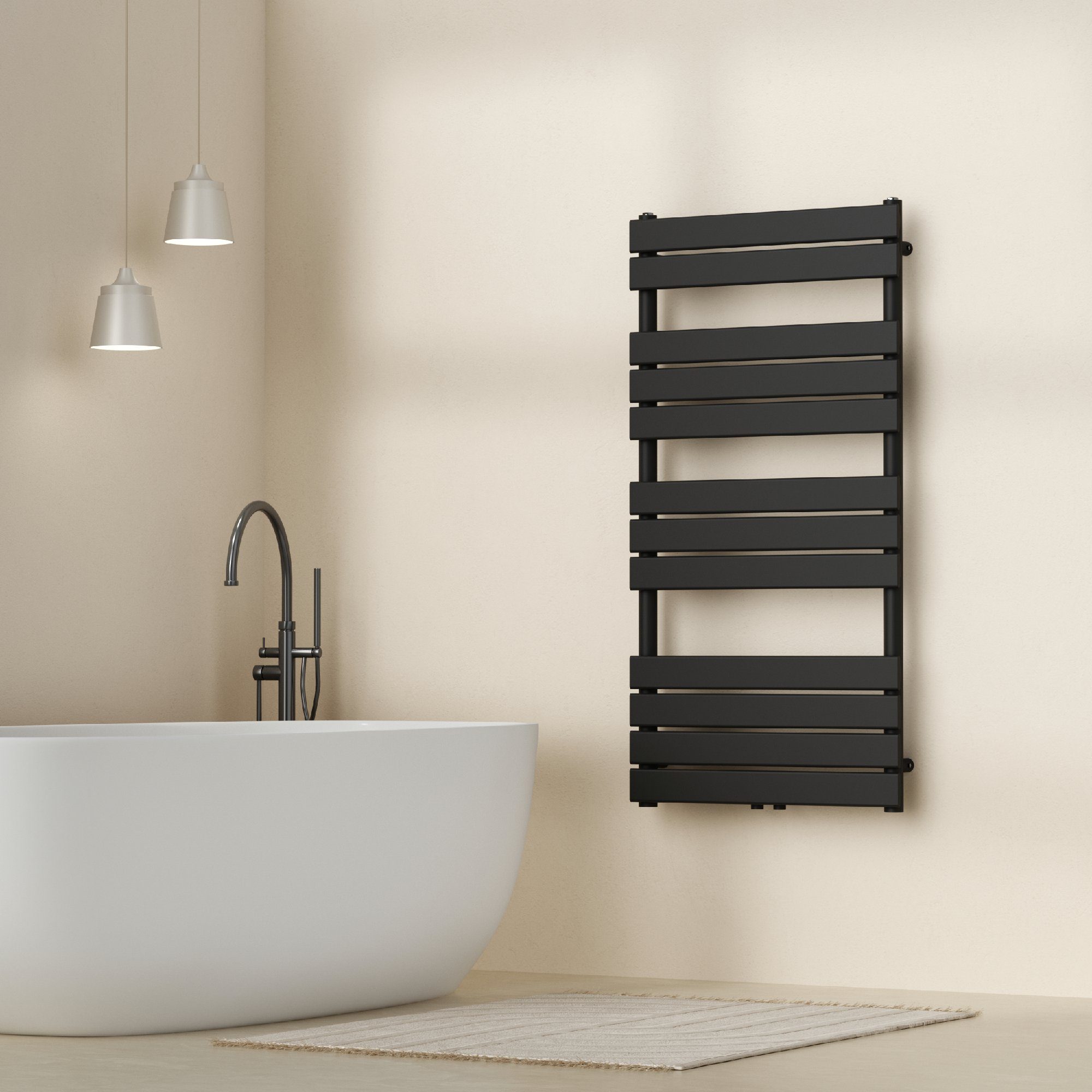 neu.haus Badheizkörper, »Voss« Handtuchheizkörper mit Lamellen 120x60cm Sch günstig online kaufen