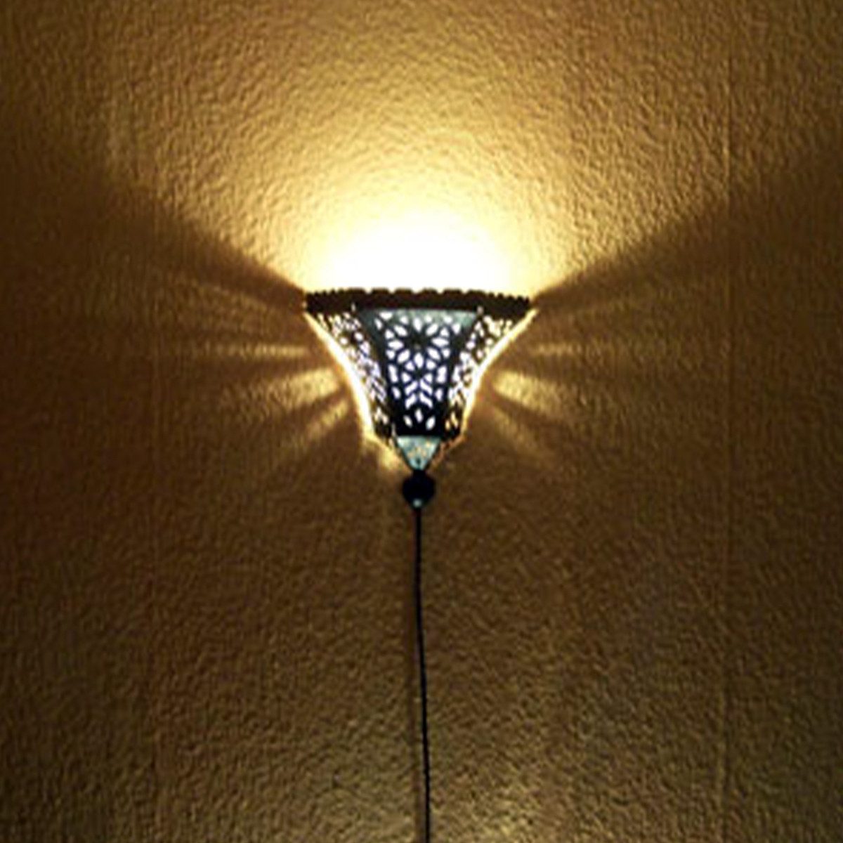 Marrakesch Orient & Mediterran Interior Wandleuchte Orientalische Wandlampe Deina 28cm, Handarbeit Vintage Boho Stil, Handarbeit