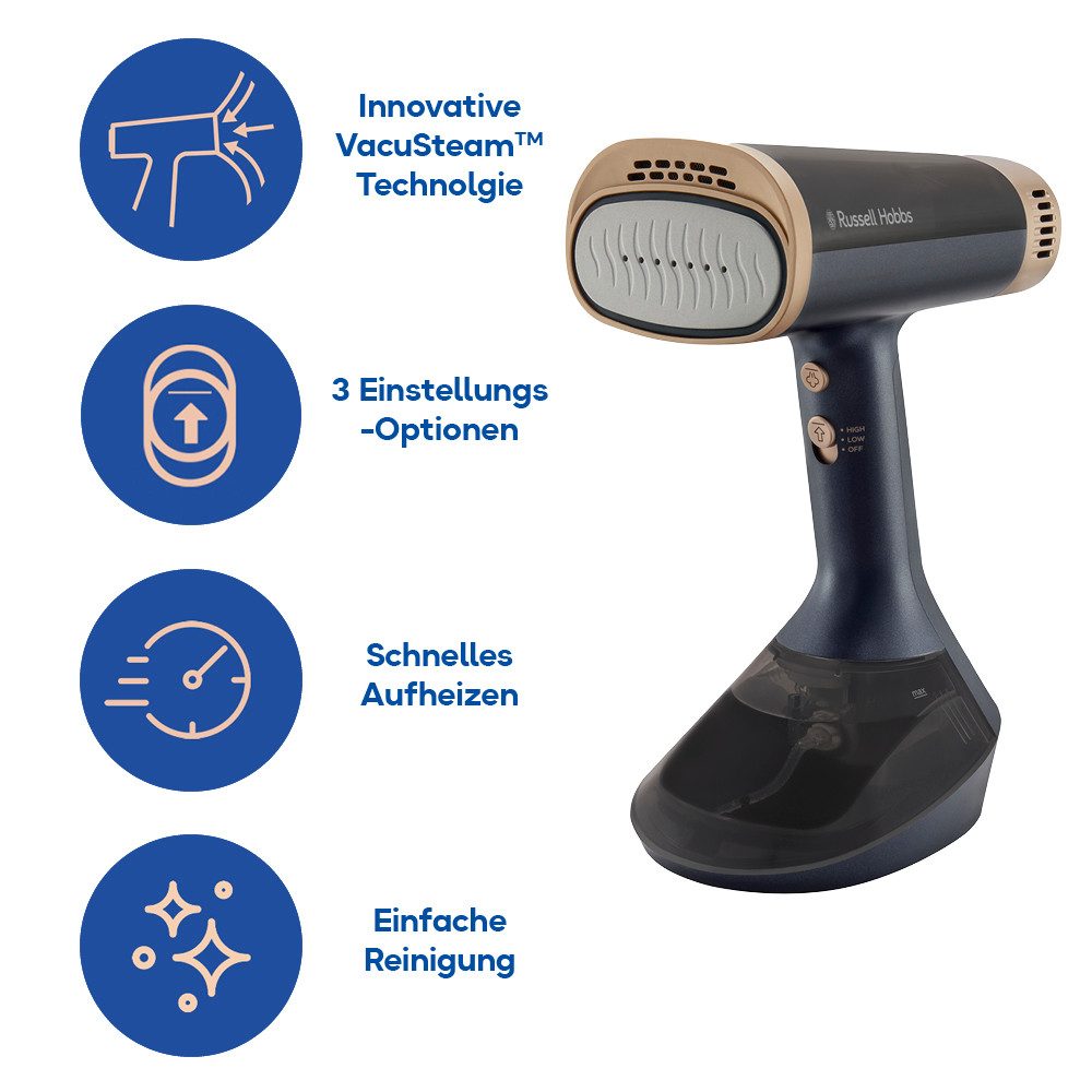 RUSSELL HOBBS Dampfbürste 28550-56 VacuSteam, 1400 W, 30 g Dampfausstoß, mit Keramik-Bügelsohle, 3 Einstellungen