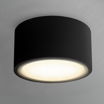 SSC-LUXon Aufbauleuchte Flacher LED Aufbaustrahler CELI-X dimmbar in rund & matt schwarz, Warmweiß