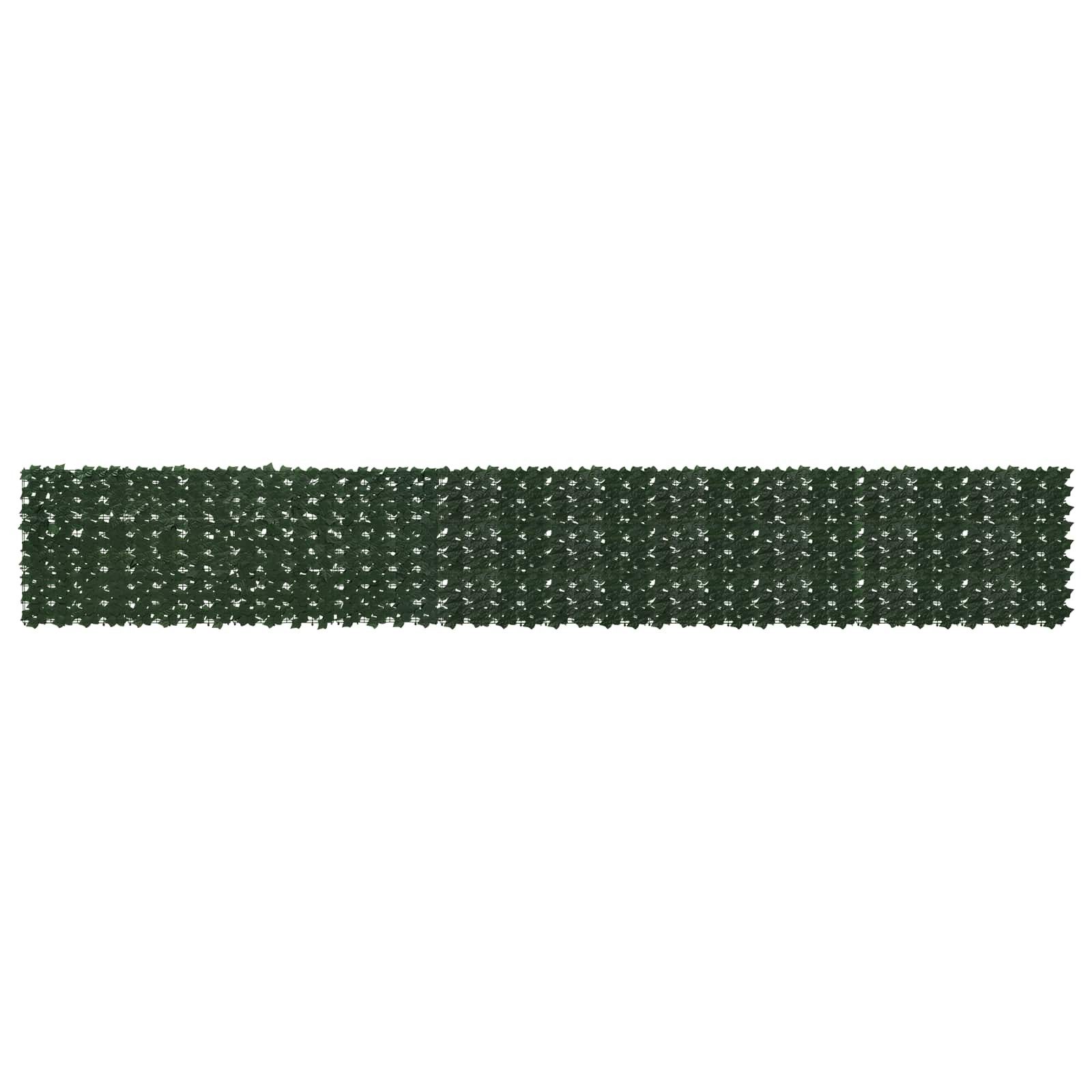 vidaXL Balkonsichtschutz Balkonsichtschutz mit Blättern Dunkelgrün 500 x 75 cm (1-St)