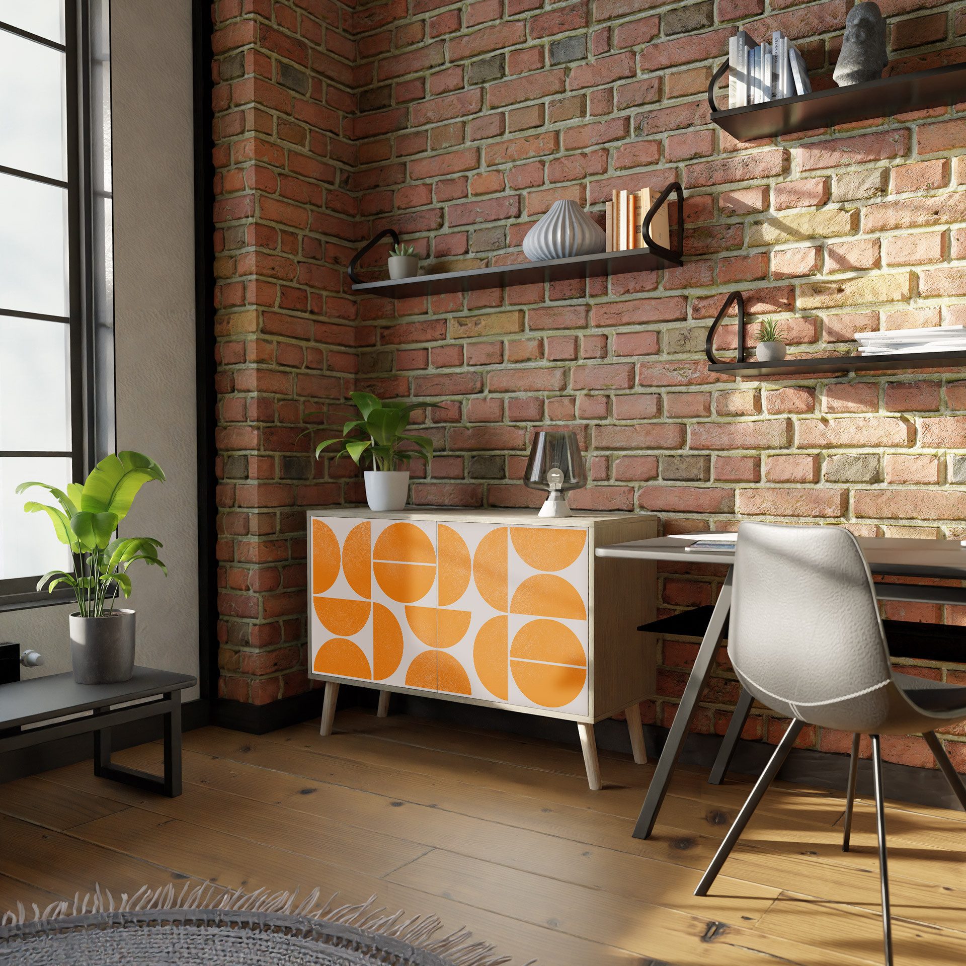 SPACEREBELS Kommode Sideboard Komodenschrank Möbel für Wohnzimmer Flur Esszimmer, mit 2 Türen oder mit 3 Türen