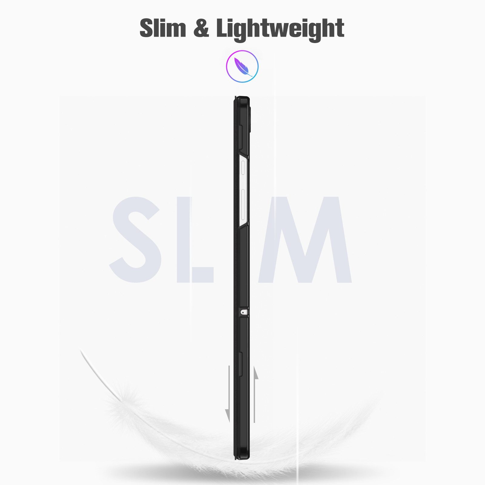 Fintie Tablet-Hülle für Samsung Galaxy Tab A11+ Plus 11 Zoll 2025 / Tab A9+ Plus 11'' 2023 11 Zoll, mit Schutzfolie, Ultradünn Schutzhülle mit Translucent Rücks – Bild 4 von 5