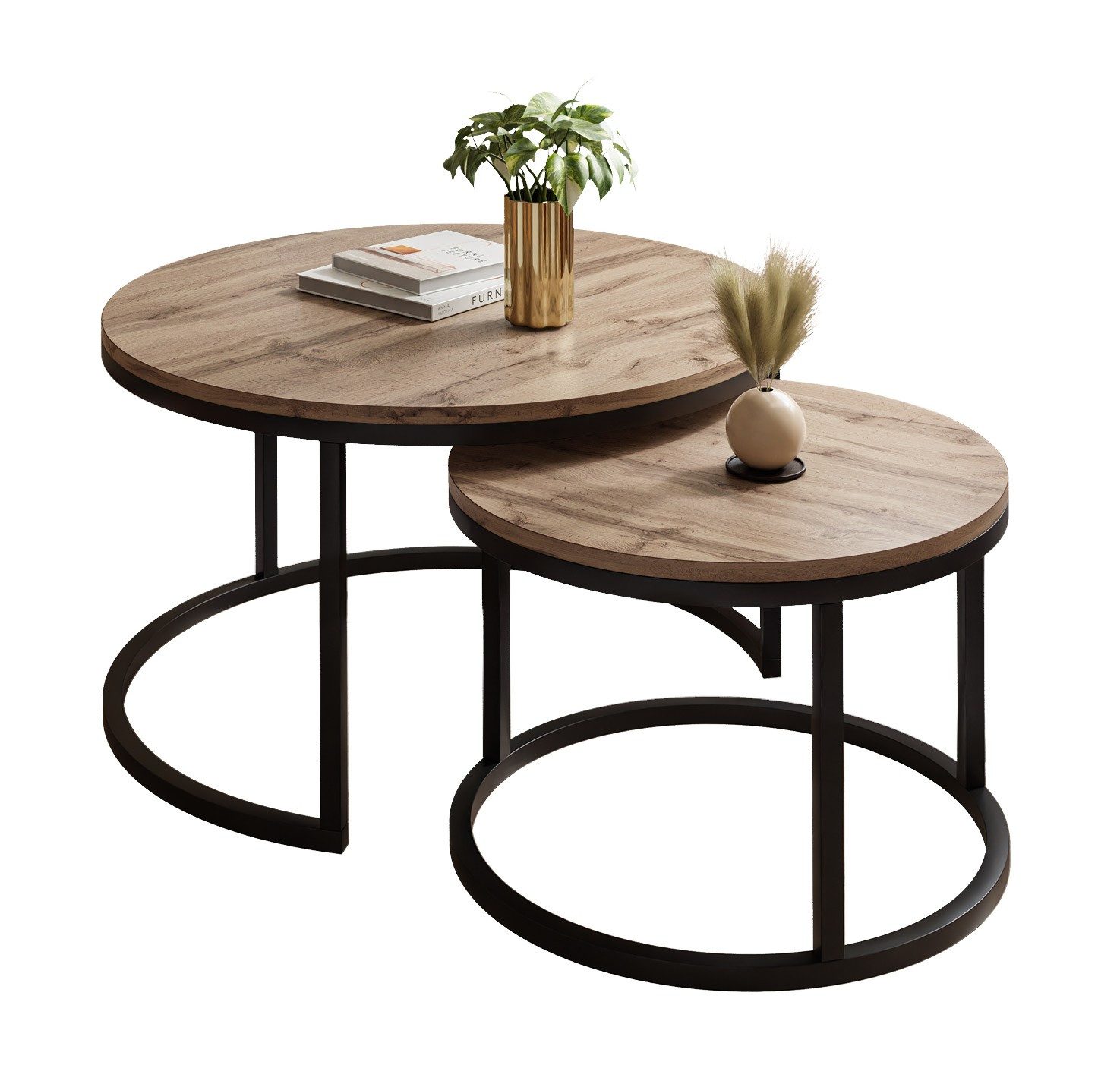 ALLHOUSE24 Couchtisch runder Sofatisch 2 in günstig online kaufen