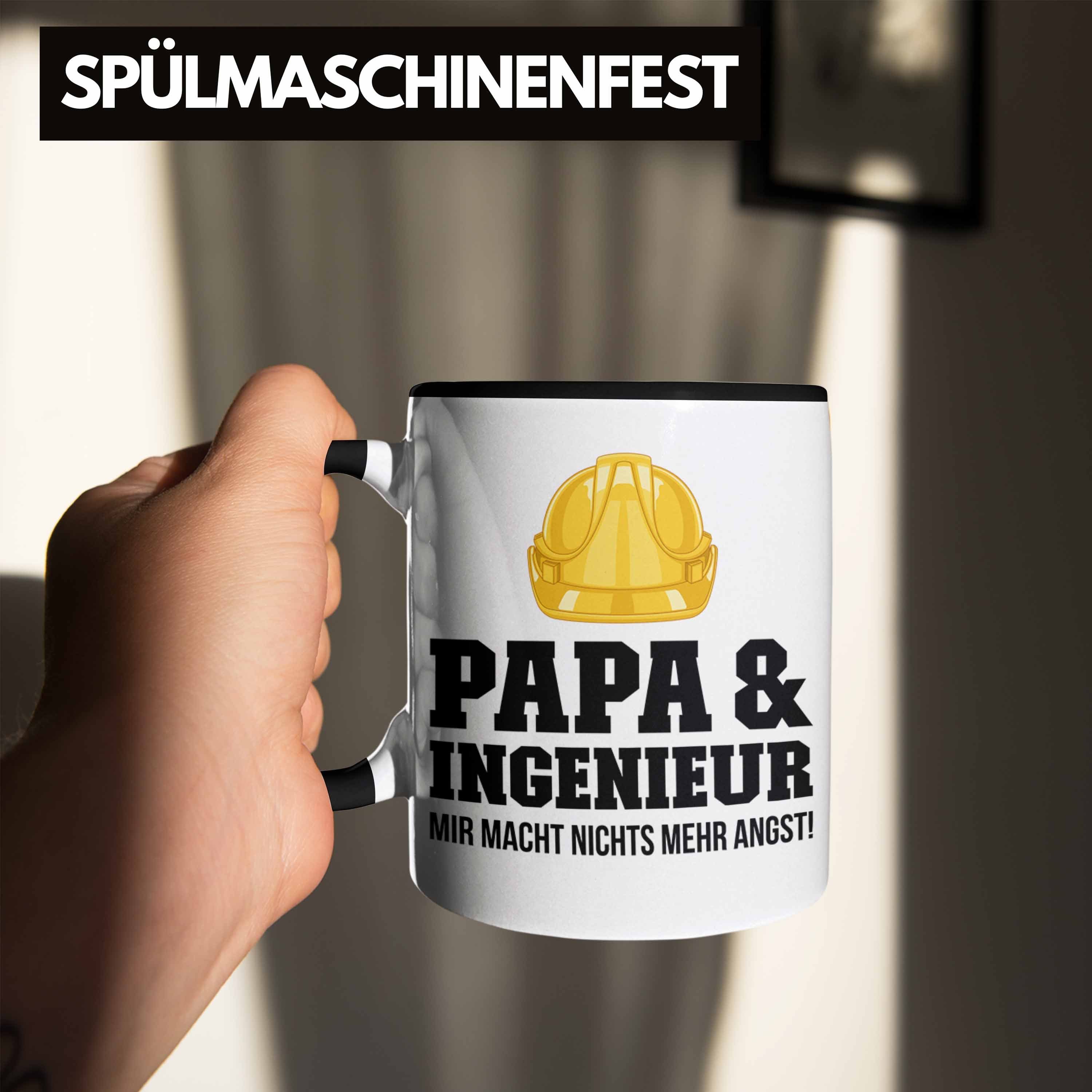 Geschenkidee Kaffeetasse Tasse Ingeneur Tasse Gadget Trendation Papa Schwarz - Ingenieur Geschenk Trendation