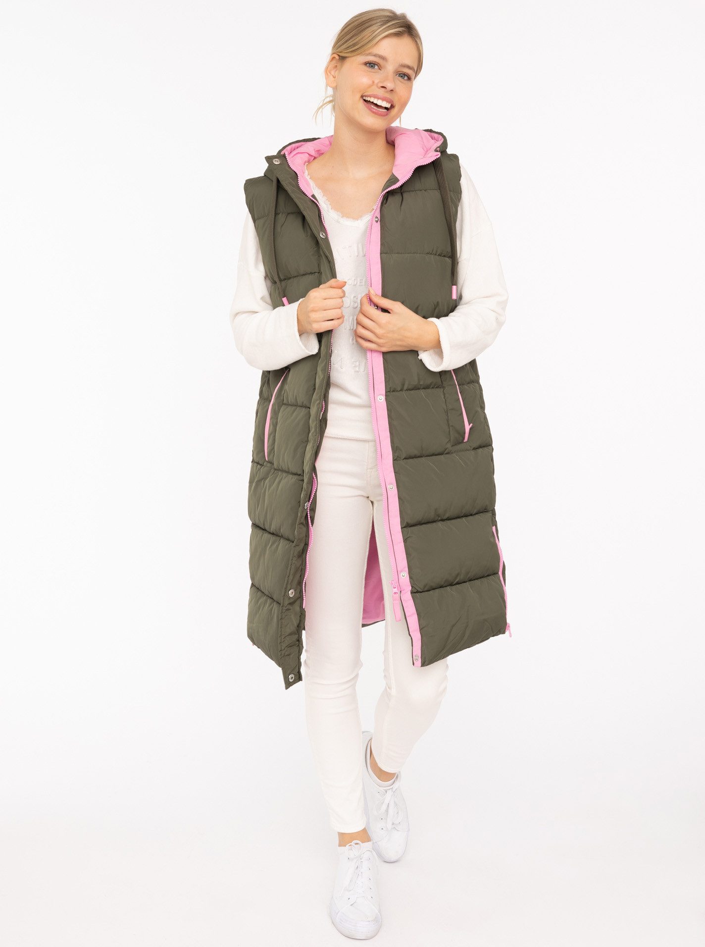 Zwillingsherz Steppweste "Smile" Smile-Steppung hinten, Zippern seitlich, K günstig online kaufen