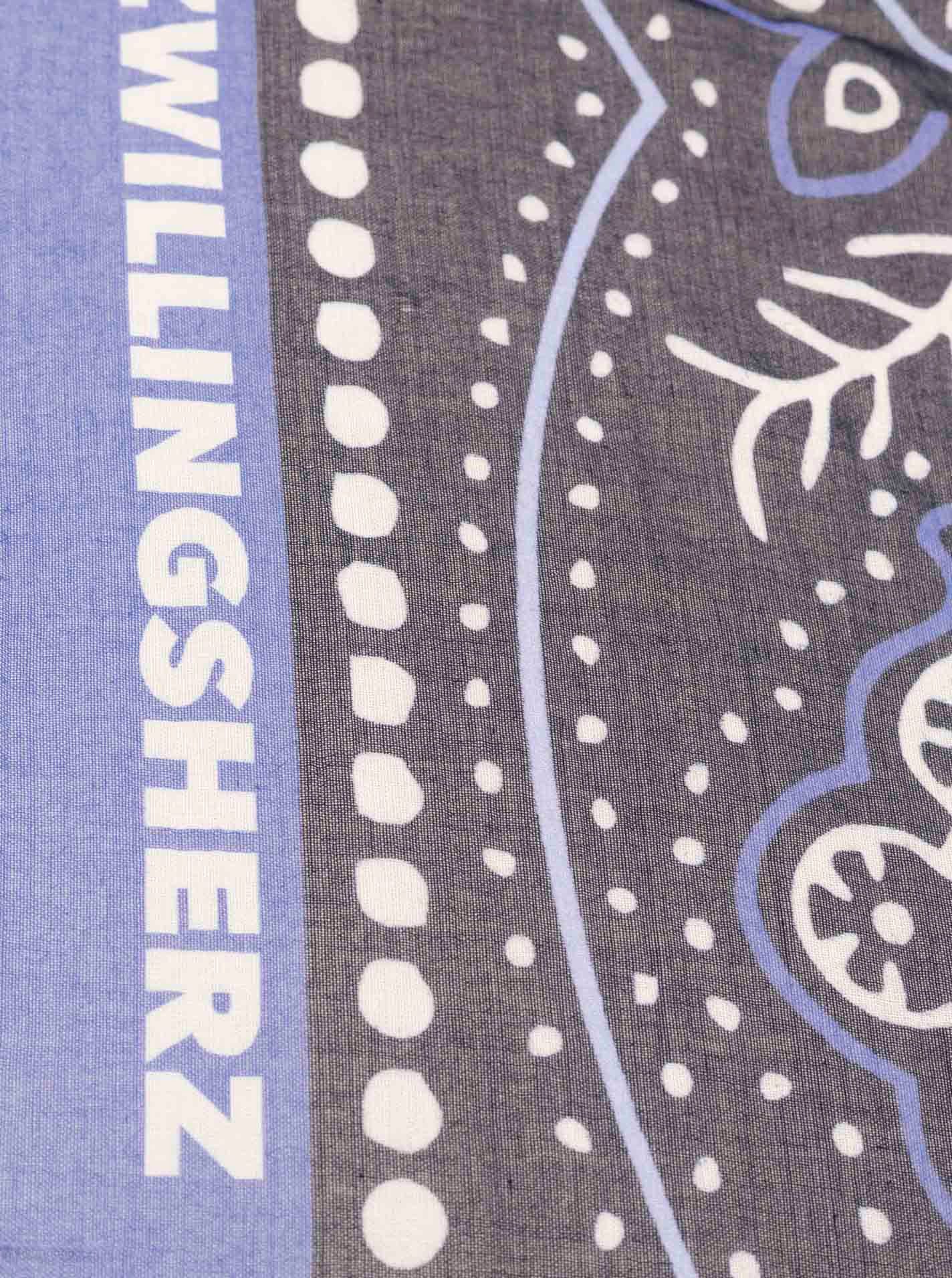 Zwillingsherz Modetuch "Zwillingsherz Paisley", Mustermix, Schriftzug, Fransenabschlüsse rundum, leichtes Material