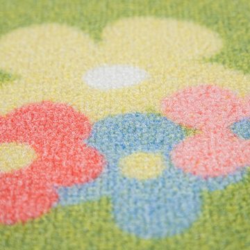 Kinderteppich Kinderteppich Mit Hüpfkästchen Blumen Muster, Paco Home, Rechteckig, Höhe: 4 mm