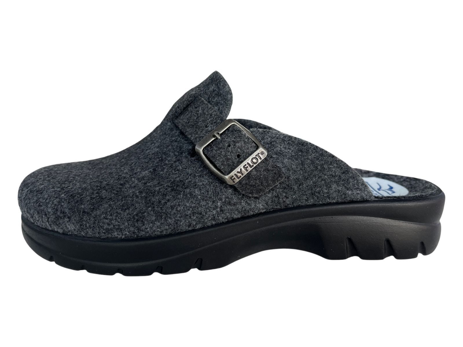 Fly Flot Herren FLY FLOT Filz Pantoffel 220087-09 anthracite Hausschuh