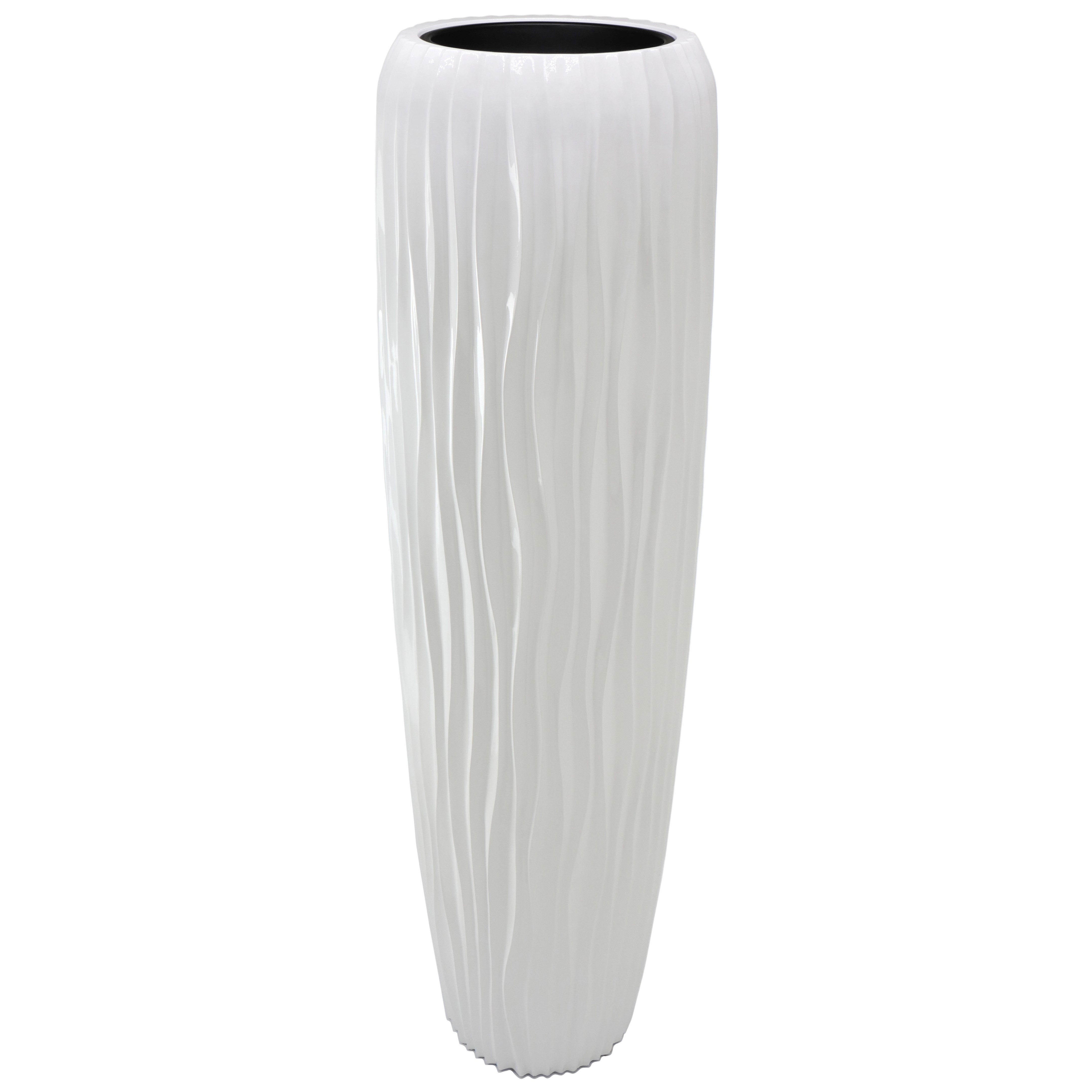 Flingora Bodenvase Minga, mit Einsatz - Fiberglas - Indoor & Outdoor - Weiß - Höhe 180 cm. € 699,95, (€ 699,95 pro 1 Stk).