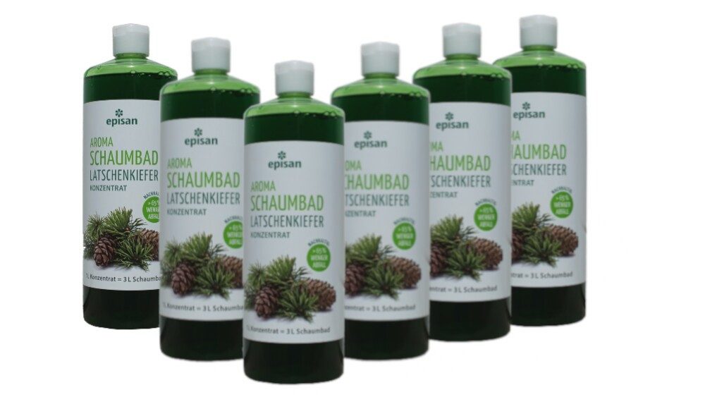 Badezusatz Duftschaumbad Latschenkiefer, 1 Liter, 6 Stück, 6-tlg.