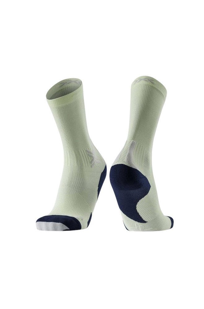 X-Socks Laufsocken Run Discover Crew neo lime/schwarz/grau Herren - 1 Paar