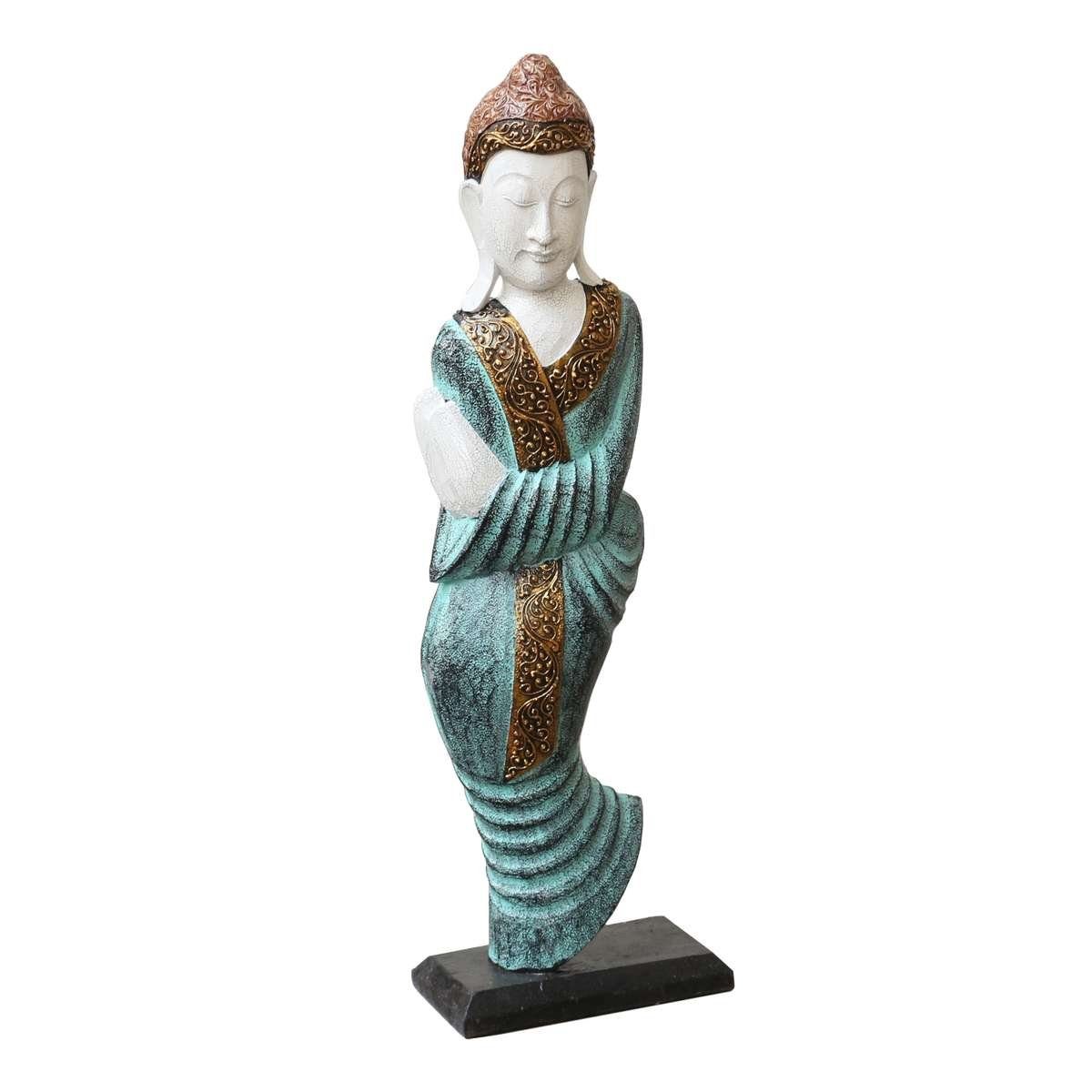 St), 83 Sockel (1 Ursprungsland traditionelle auf Galerie im Herstellung Buddha Dekofigur in Figur Oriental cm Handarbeit