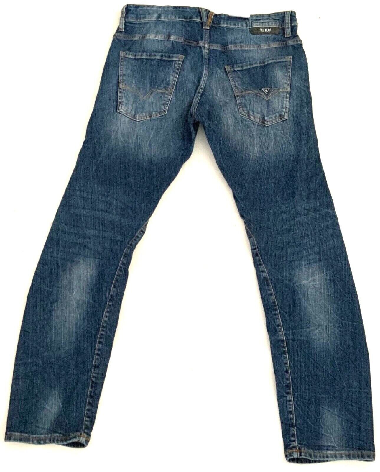 Guess Tapered-fit-Jeans Guess Hose, Jeans Jeans ELMER Guess CURVED Herren Blau Herren