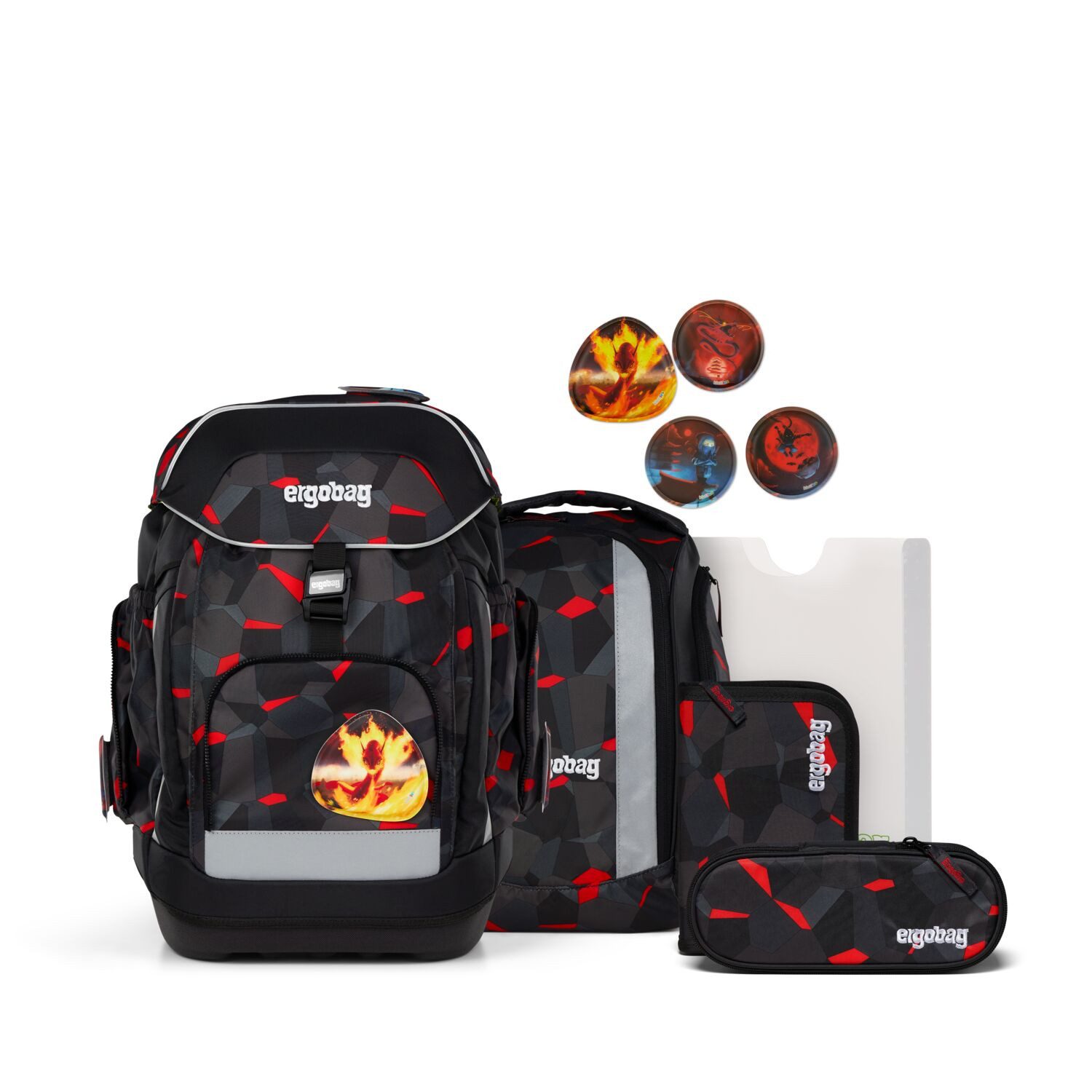 ergobag Schulranzen Schulranzen-Set MAXI TaekBärdo 6-teilig, 24/25 (6-teilig), ergonomisch, ab 1. Klasse, Your-Size-System