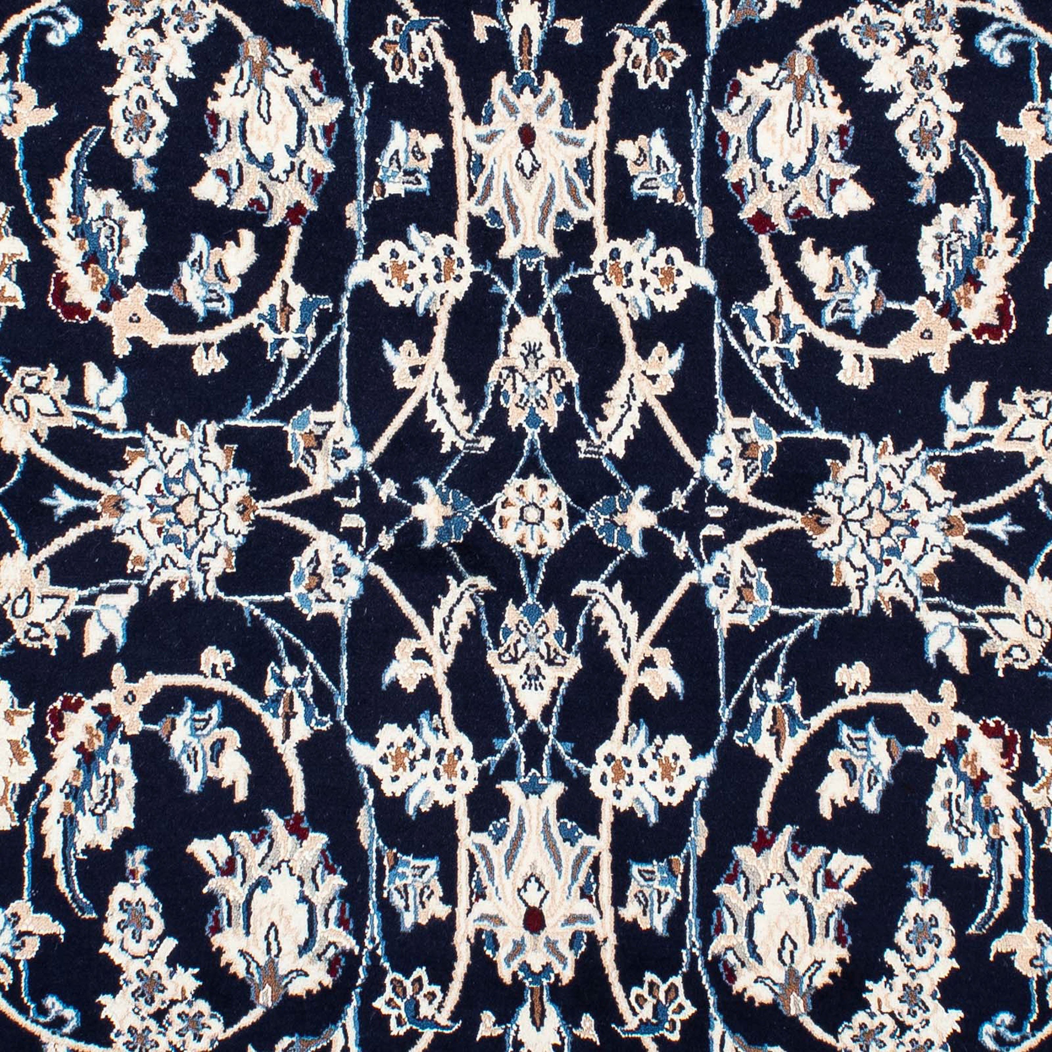 Orientteppich Perser - Nain - mm, cm mit x Zertifikat Wohnzimmer, Einzelstück - 231 - 10 rechteckig, Höhe: Handgeknüpft, morgenland, 155 dunkelblau, Royal