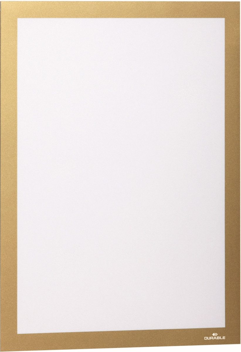 Fächermappe Magnetrahmen Duraframe selbstklebend A4 gold VE=2 Stück (10 Stück)