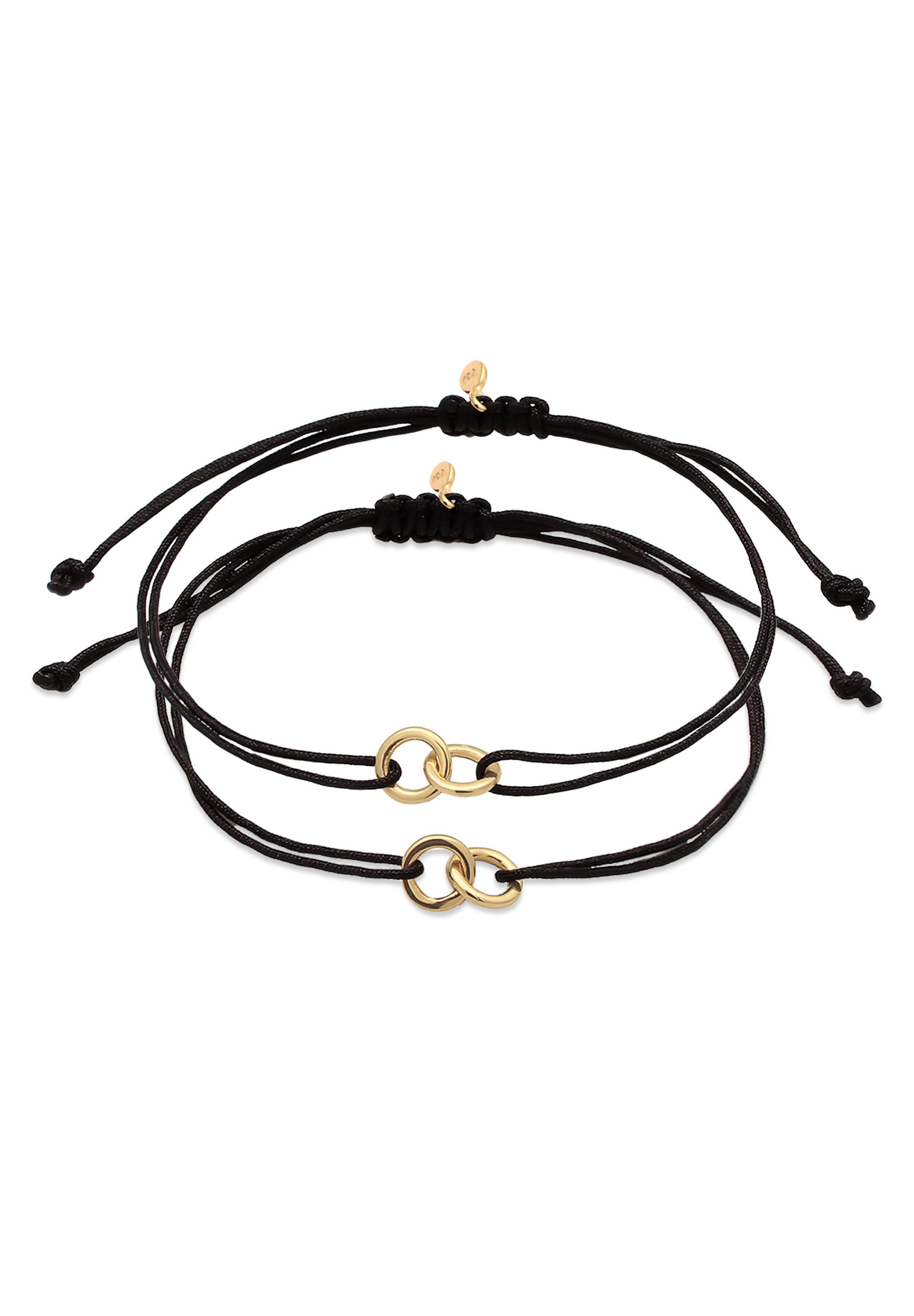 Armband Set Kreis Infinity 925 Sterling Silber vergoldet
