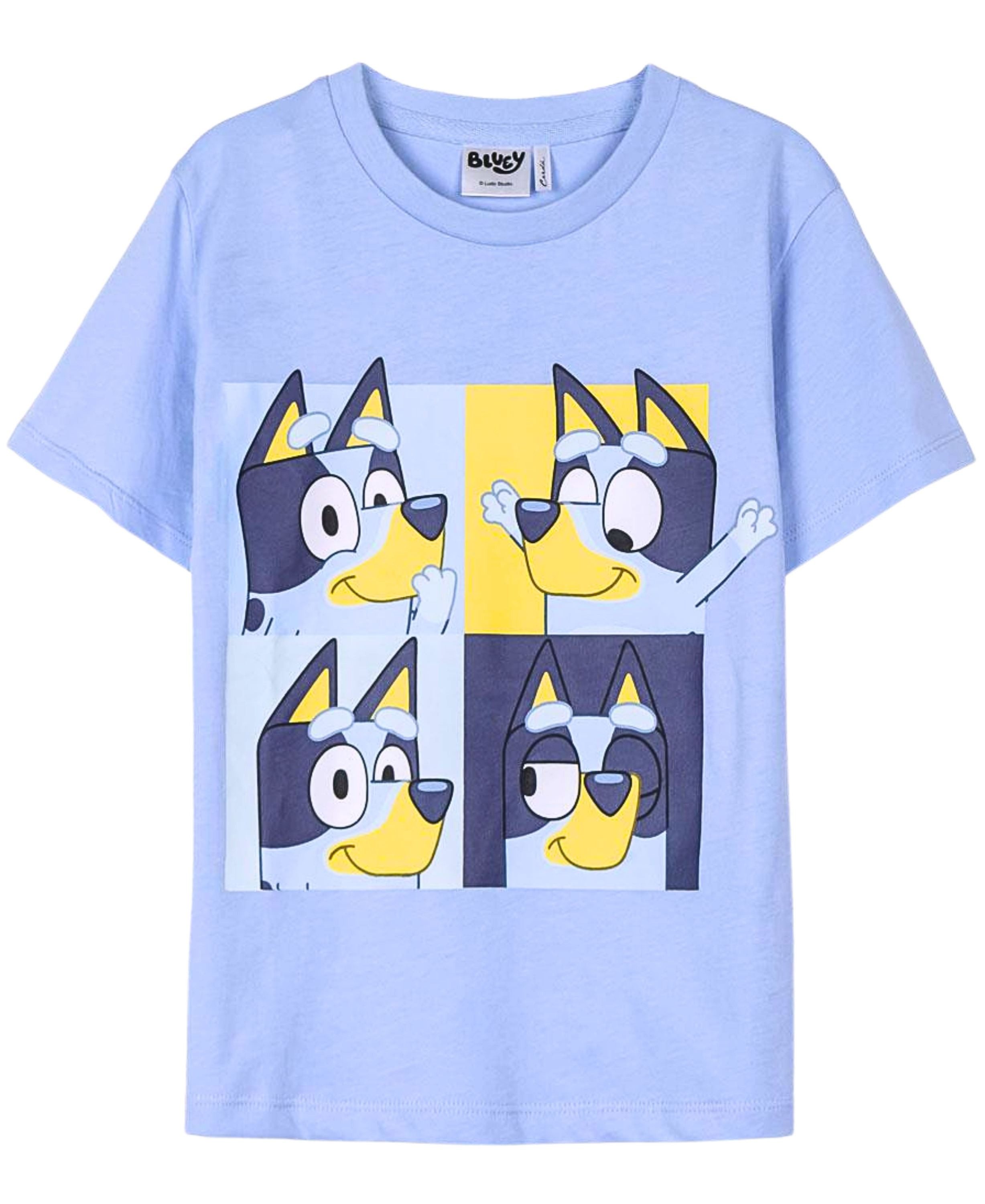 Cerdá T-Shirt Bluey in vier Comic-Motiven Bequemes Jungen-T-Shirt mit geradem Schnitt und normalem Sitz