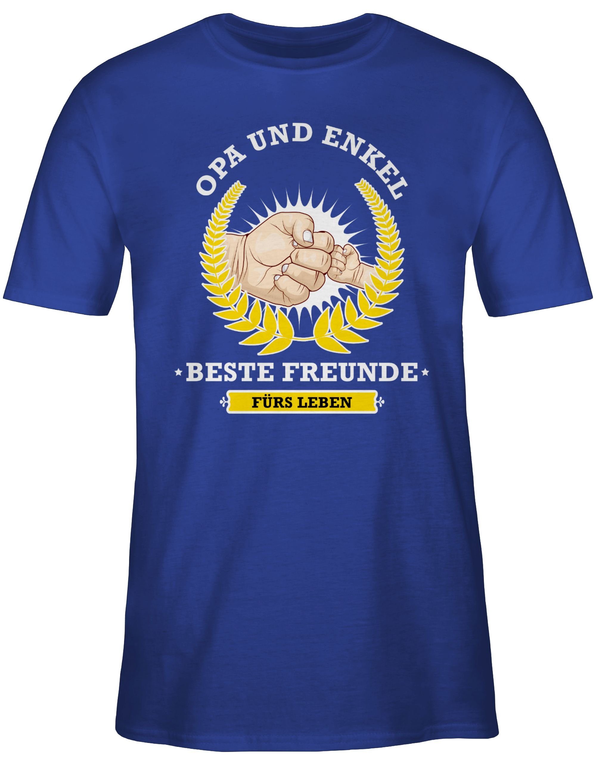 Opa Royalblau beste - 2 Geschenke Shirtracer Freunde T-Shirt Opa und fürs Leben Enkel