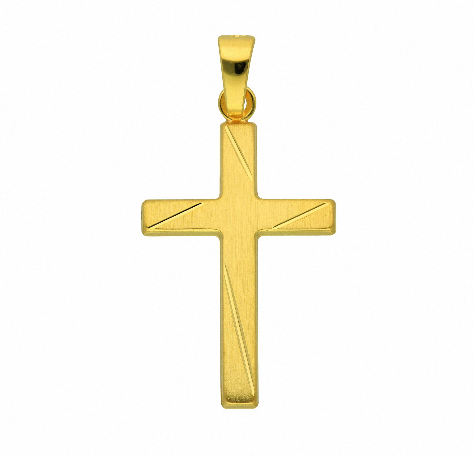 Anhänger, Halskette Adelia´s Kreuz Anhänger Schmuckset Kette 333 mit Gold mit Set -