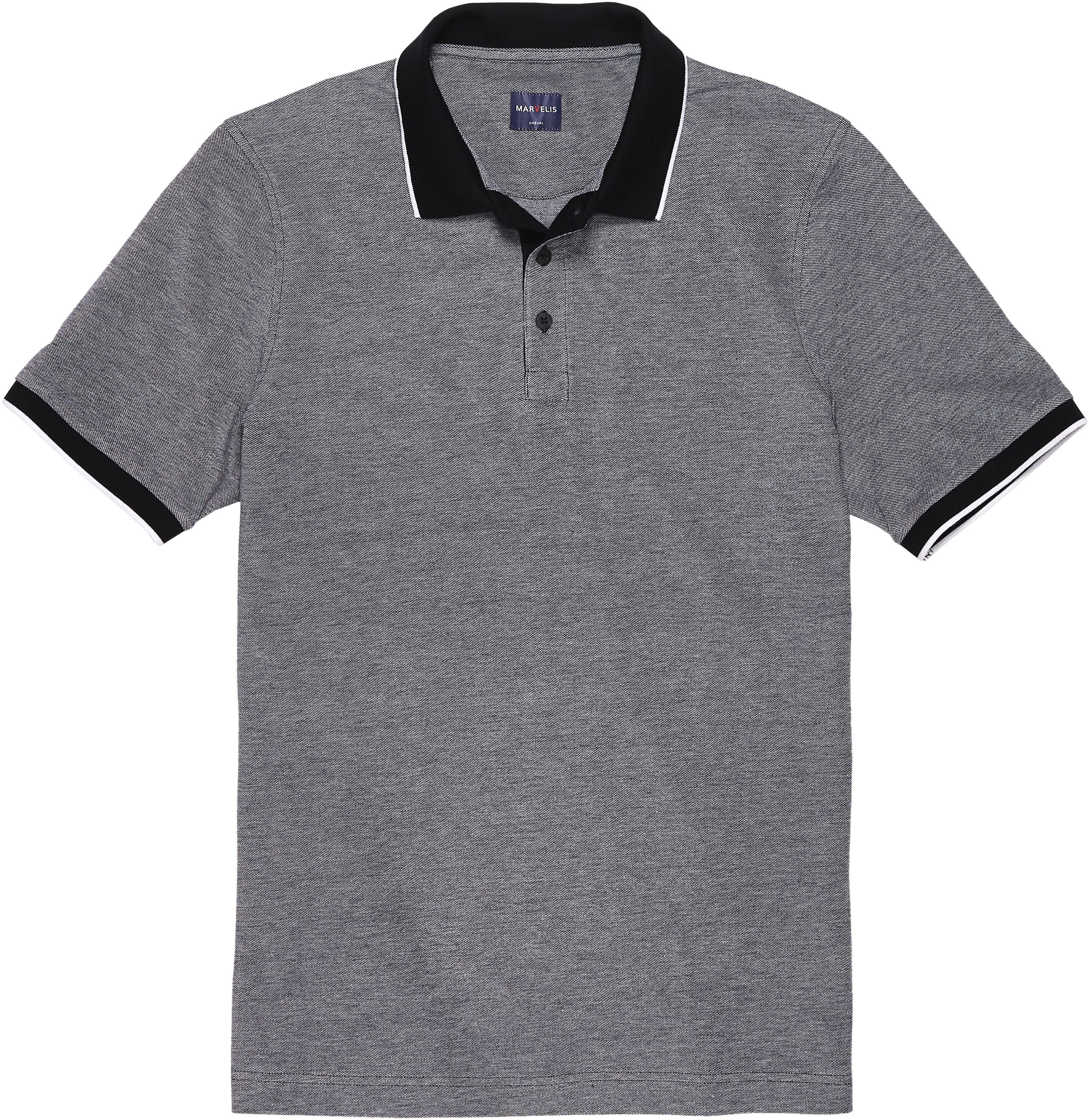 MARVELIS Poloshirt meliert, leicht tailliert