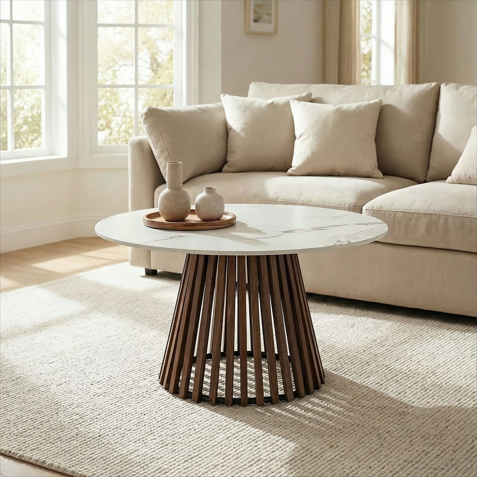 IDIMEX Couchtisch BERGA, Wohnzimmertisch 80 cm mit Keramik Tischplatte in M günstig online kaufen