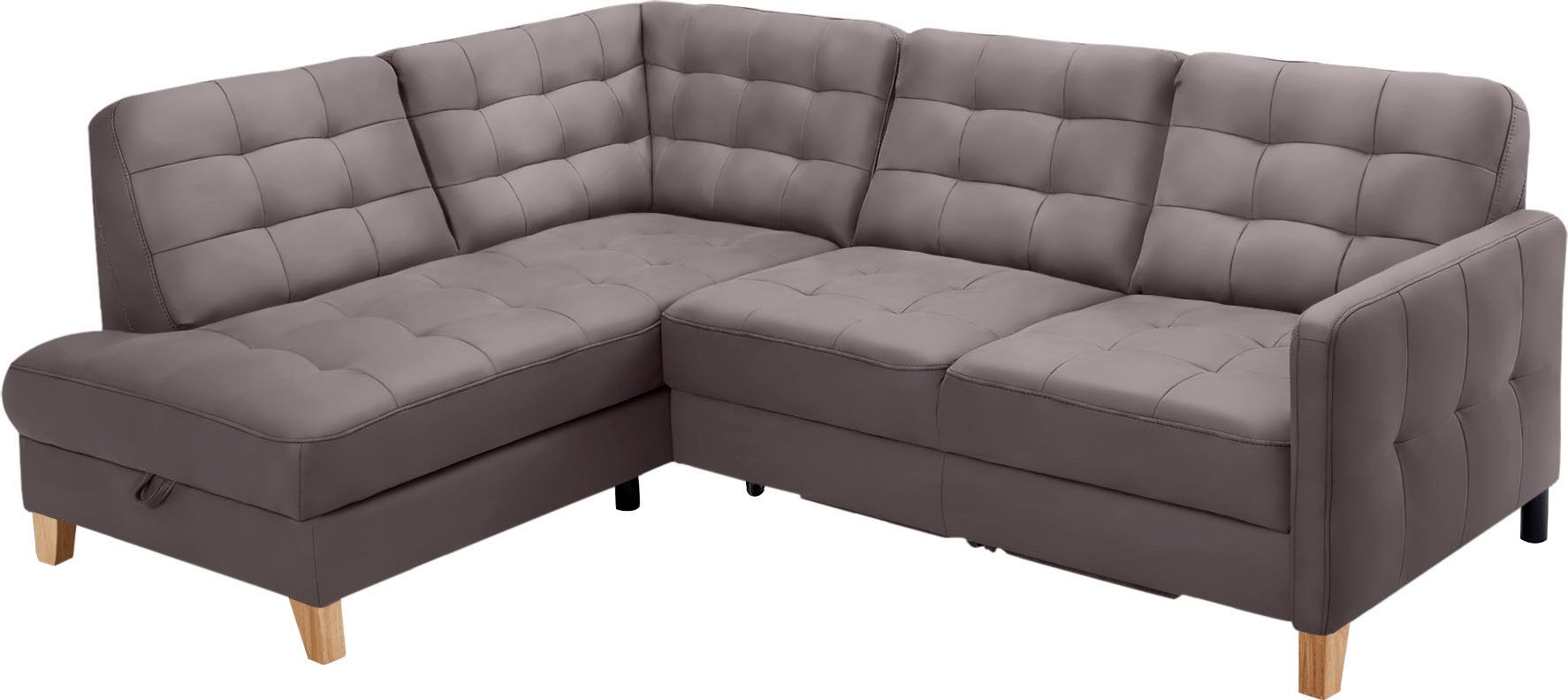 exxpo - sofa fashion Ecksofa Bettkasten, in Bettfunktion wahlweise mit vielen Bezugsqualitäten Elio, und