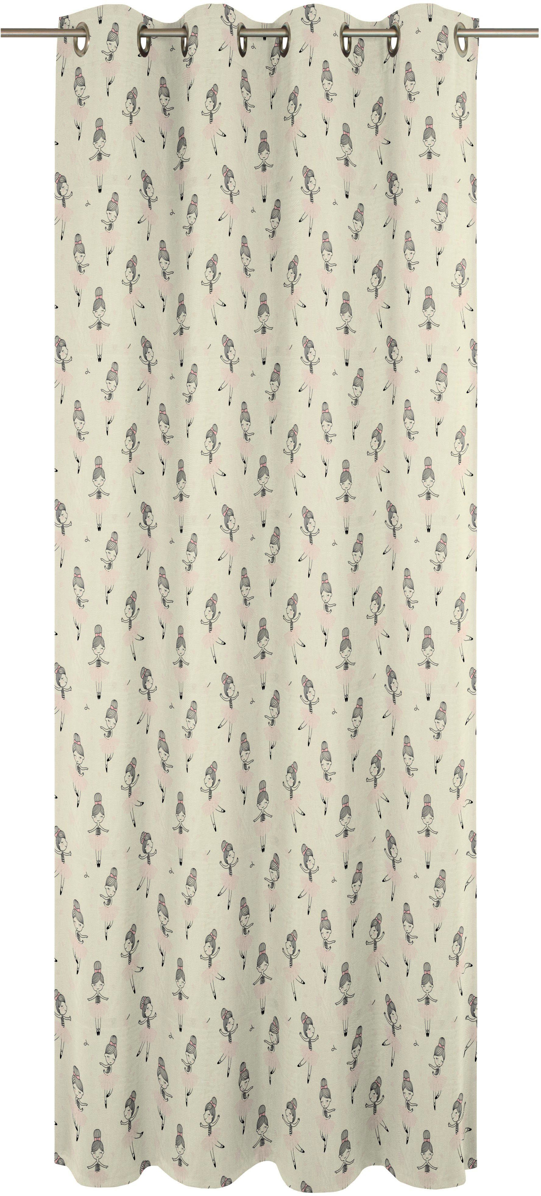 Adam Vorhang Ballerina (1 St), Ösen, blickdicht, Jacquard, aus 100% Bio-Baumwolle