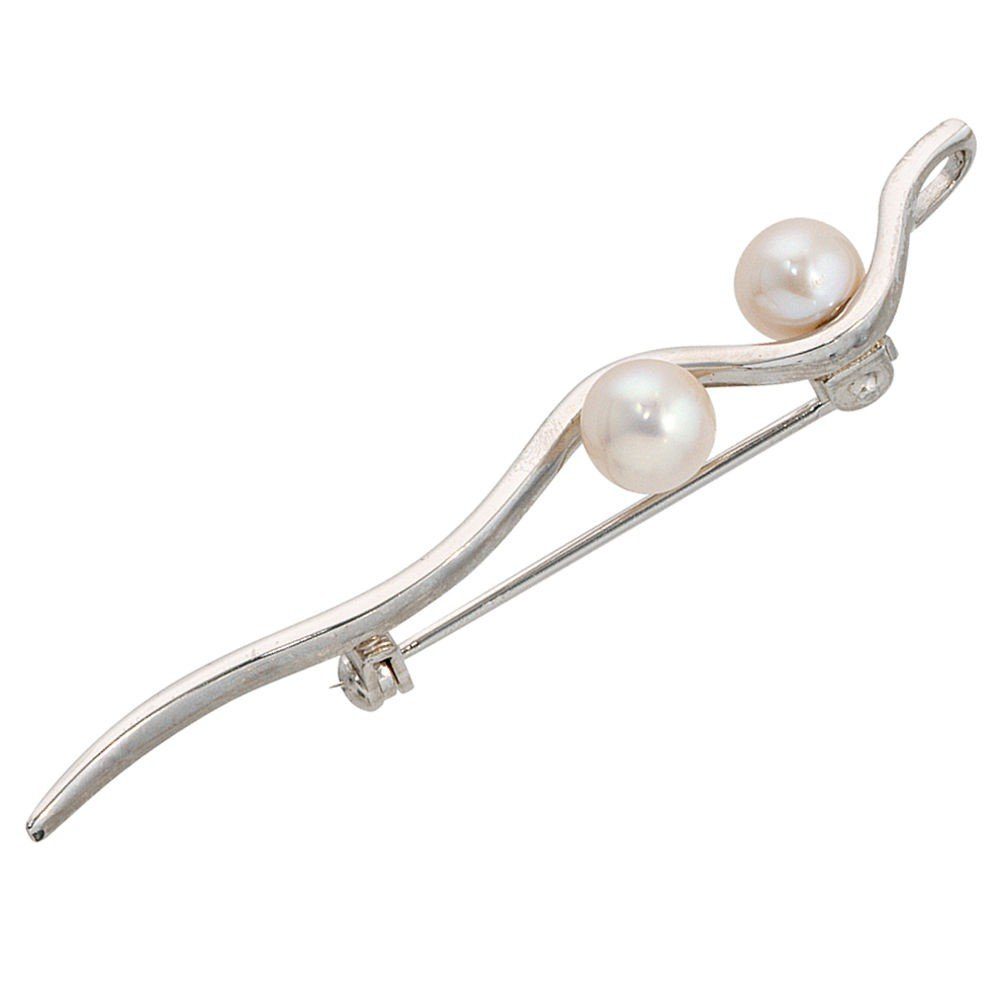 Schmuck Krone Brosche Brosche aus 925 Silber, mit Perlen, Silber 925 günstig online kaufen
