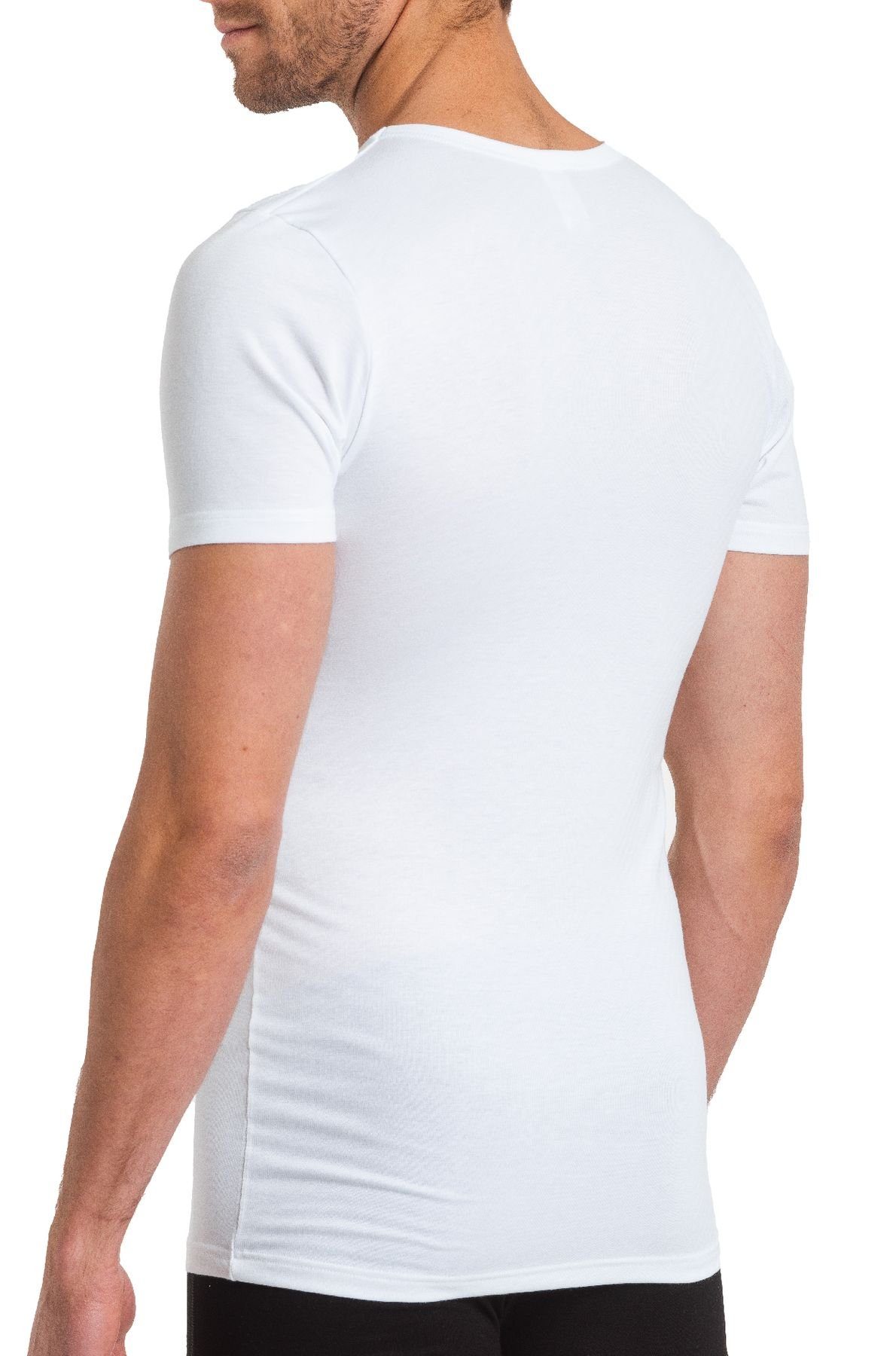 (1-St) HAASIS 77130051-weiss Shirt formbeständig, pflegeleicht, strapazierfähig Bodywear 1919 Optimale Passform, Unterziehshirt Herren