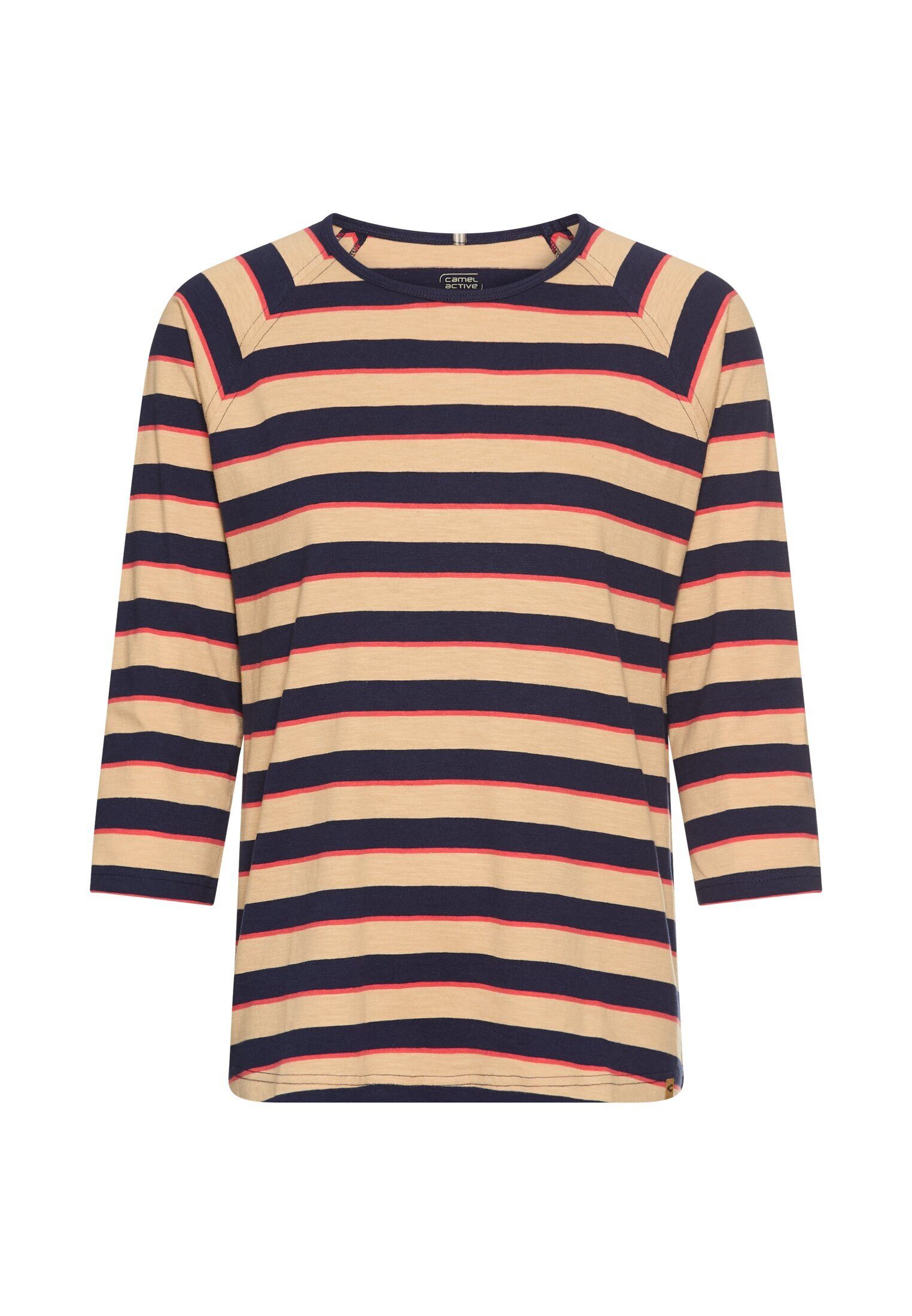 Longsleeve mit Streifenmuster Dreiviertelarm