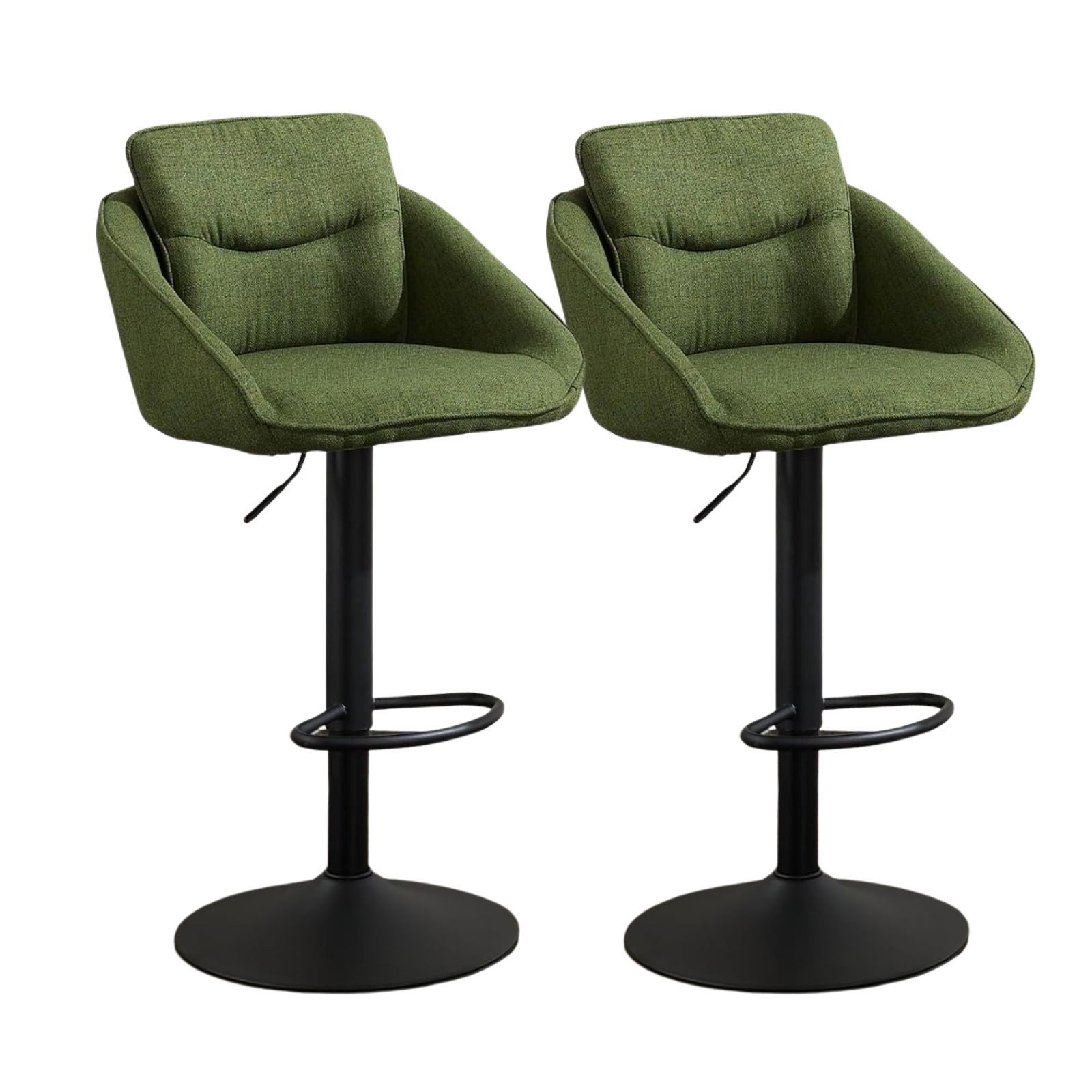 Barhocker 2er/4er-Set Barhocker, höhenverstellbar & drehbar, Leinenstoff