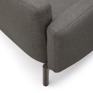 Natur24 Sofa Outdoor-Sessel Sorells 116,5 x 73 x 104 cm Aluminium Grau
