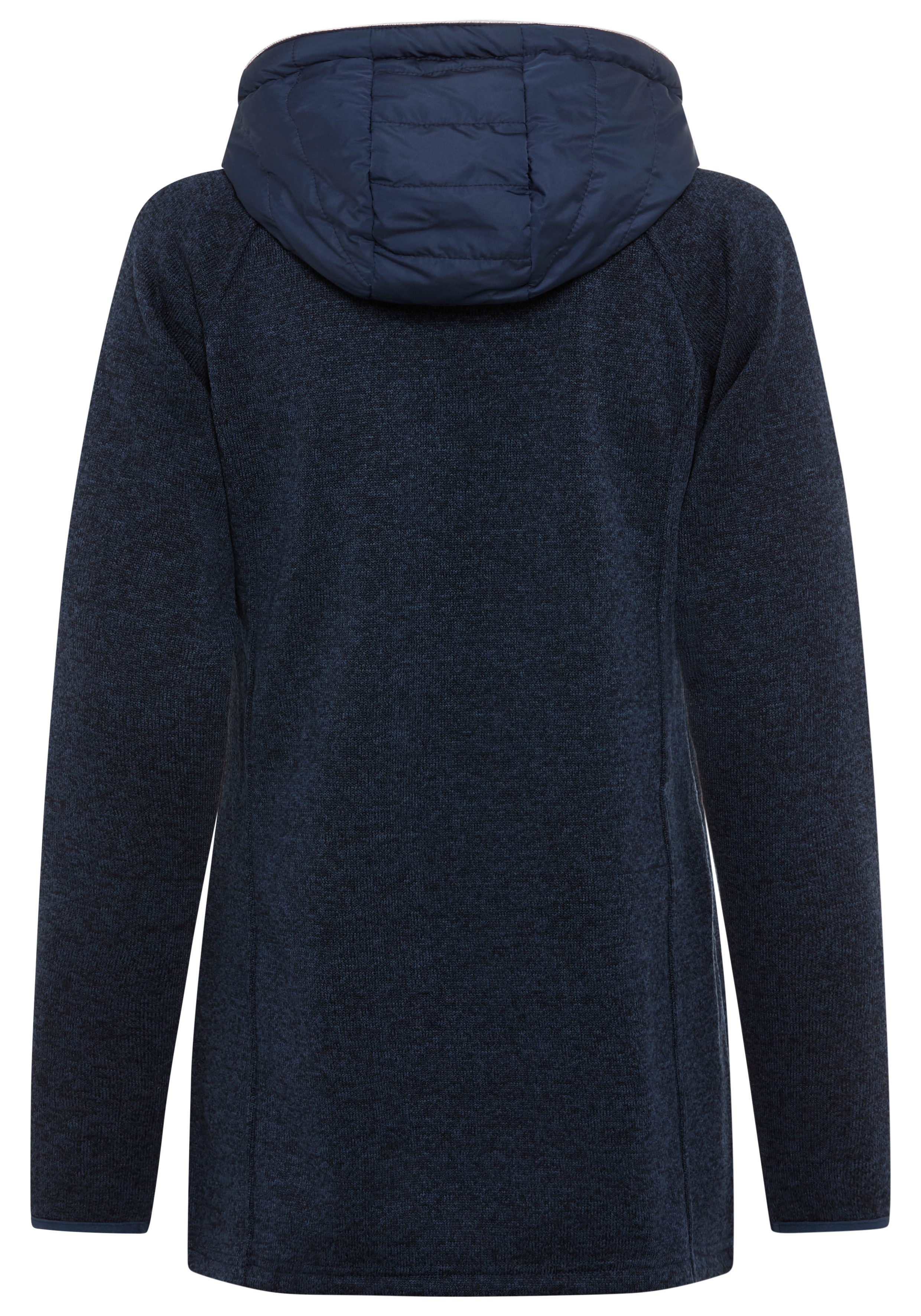 Polarino Strickfleecejacke mit wattiertem Bereich-Hybridjacke, Übergangsjacke