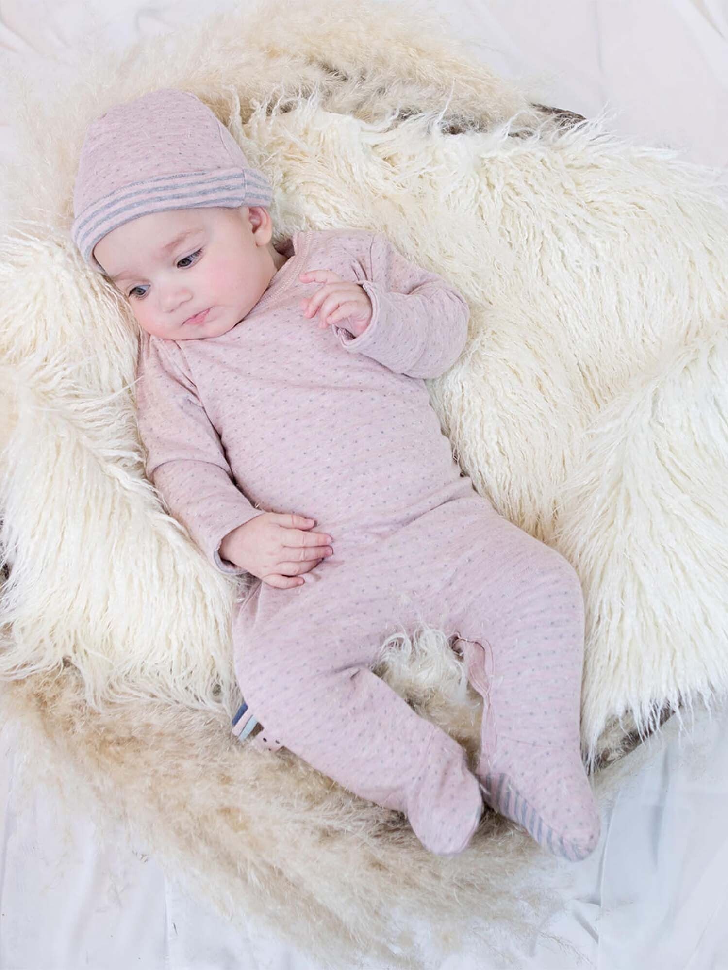 OrganicEra Strampler Baby Schlafstrampler gepunktet aus Bio-Baumwolle (1-tlg)