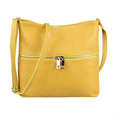 ITALYSHOP24 Schultertasche Made in Italy Damen Leder Tasche CrossOver, als Handtasche, Umhängetasche, Сумки для покупок tragbar