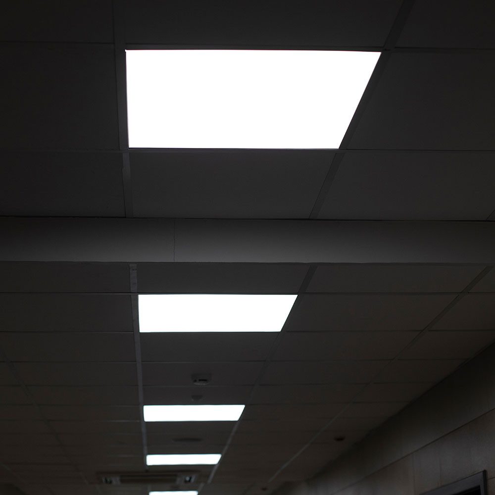 V-TAC LED Panel, LED-Leuchtmittel fest verbaut, Warmweiß, Panel Deckenleuchte Einbaulampe weiß Flurleuchte flach L 16 cm 2er Set