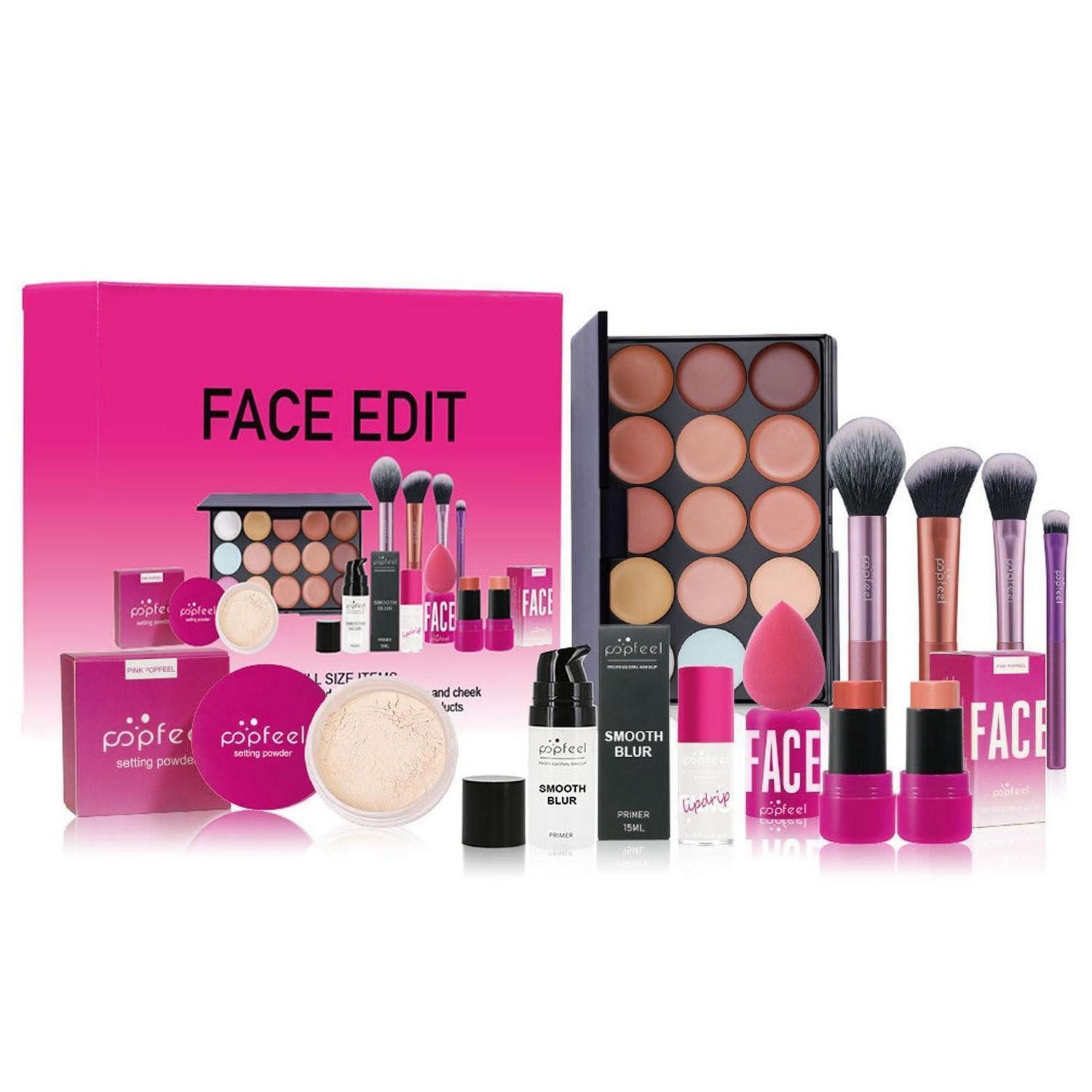 LuxusKollektion Schmink-Set Make-up Set Mädchen/Frauen 15 Farben Concealer