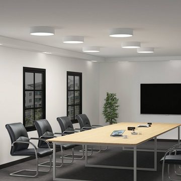 Arcchio LED Deckenleuchte Noabelle, dimmbar, LED-Leuchtmittel fest verbaut, Farbwechsel warmweiß / tageslicht, Modern, Metall, Acryl, weiß, 1 flammig, inkl. Leuchtmittel, LED Lampe