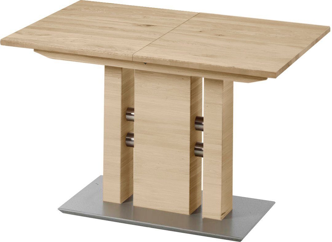 K+W Komfort & Wohnen Esstisch 5030, Funktionstisch mit Synchronauszug, Massivholz,2 Breiten wählbar