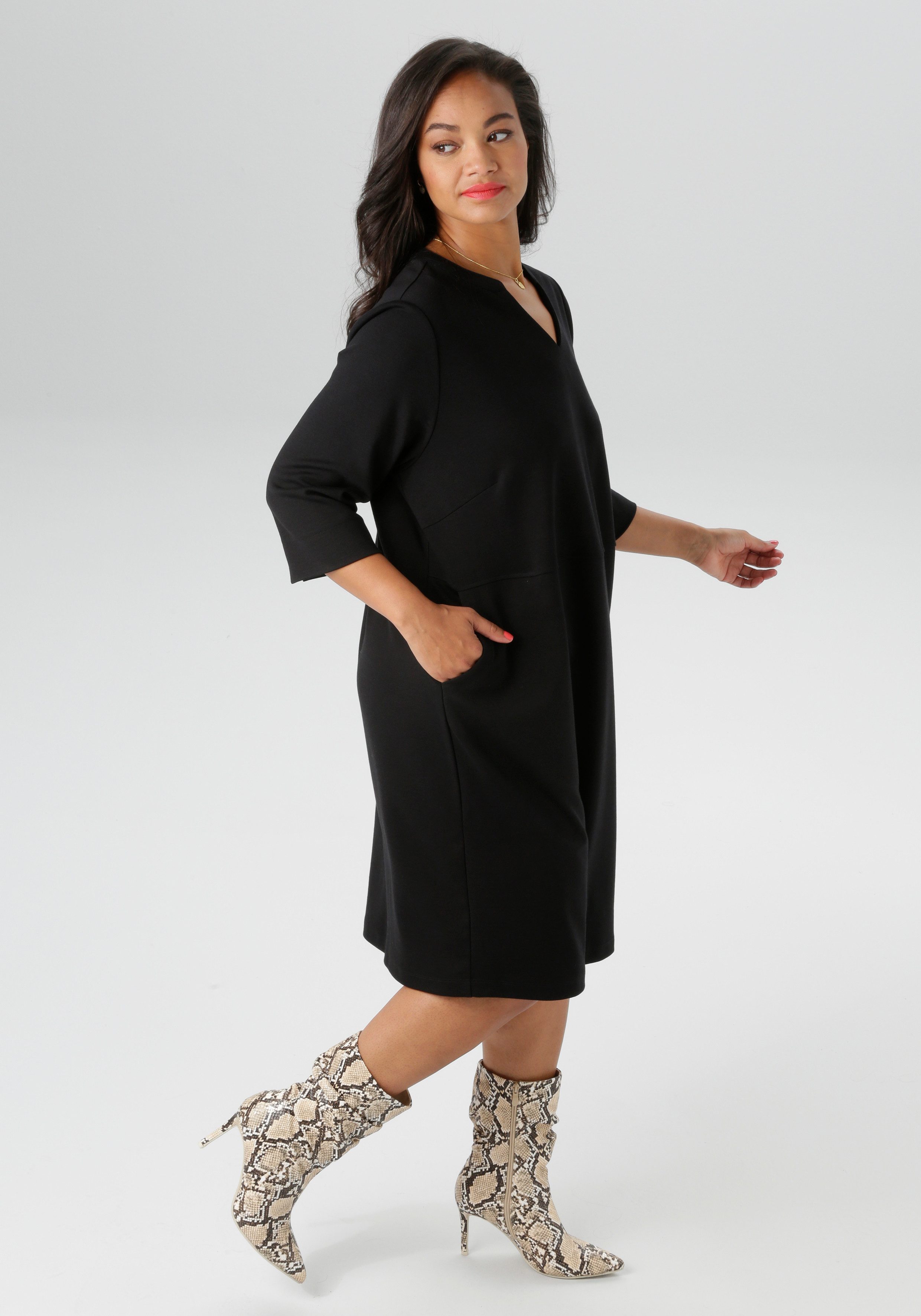Aniston PLUS Jerseykleid mit praktische Eingrifftaschen günstig online kaufen