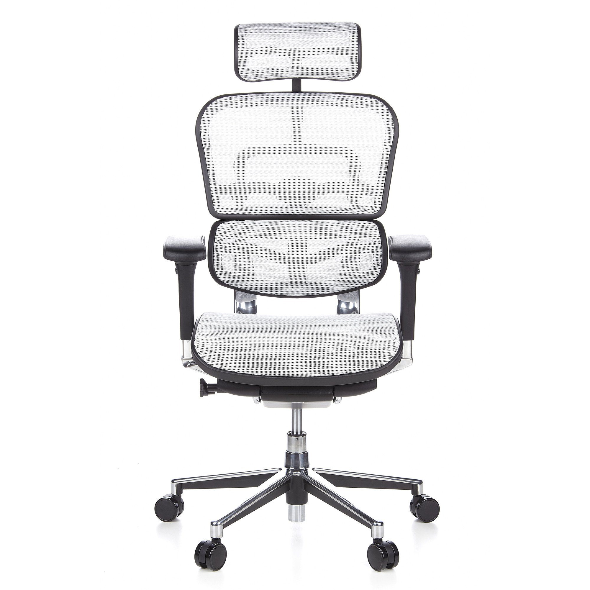 hjh OFFICE Drehstuhl Luxus Chefsessel ERGOHUMAN Netzstoff (1 St), Bürostuhl ergonomisch Weiß