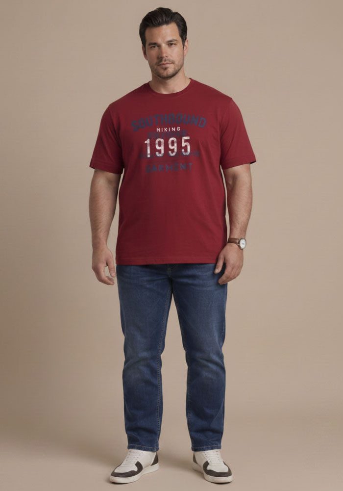 Man's World Plus Rundhalsshirt auch in Grosse Größen bis Gr. 7XL Ärmel-Fit regular fit, Kurzarm, casual, für Frühling und Sommer