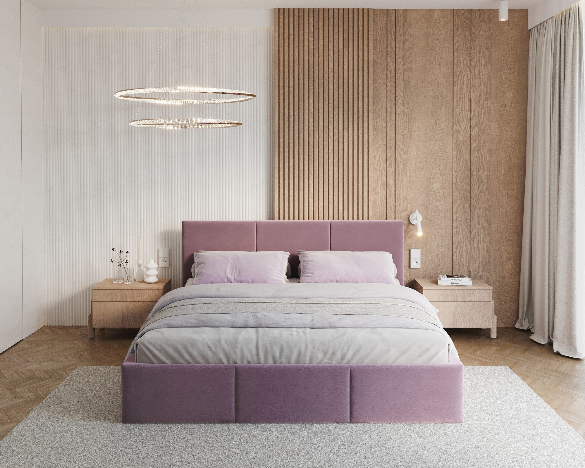 thematys Polsterbett mit Bettkasten & Lattenrost – Stauraumbett Velours 90x200–180x200 – (Optional mit 28 cm H3/H4 Taschenfederkern oder 23 cm Taschenfederkern-Matratze H2)